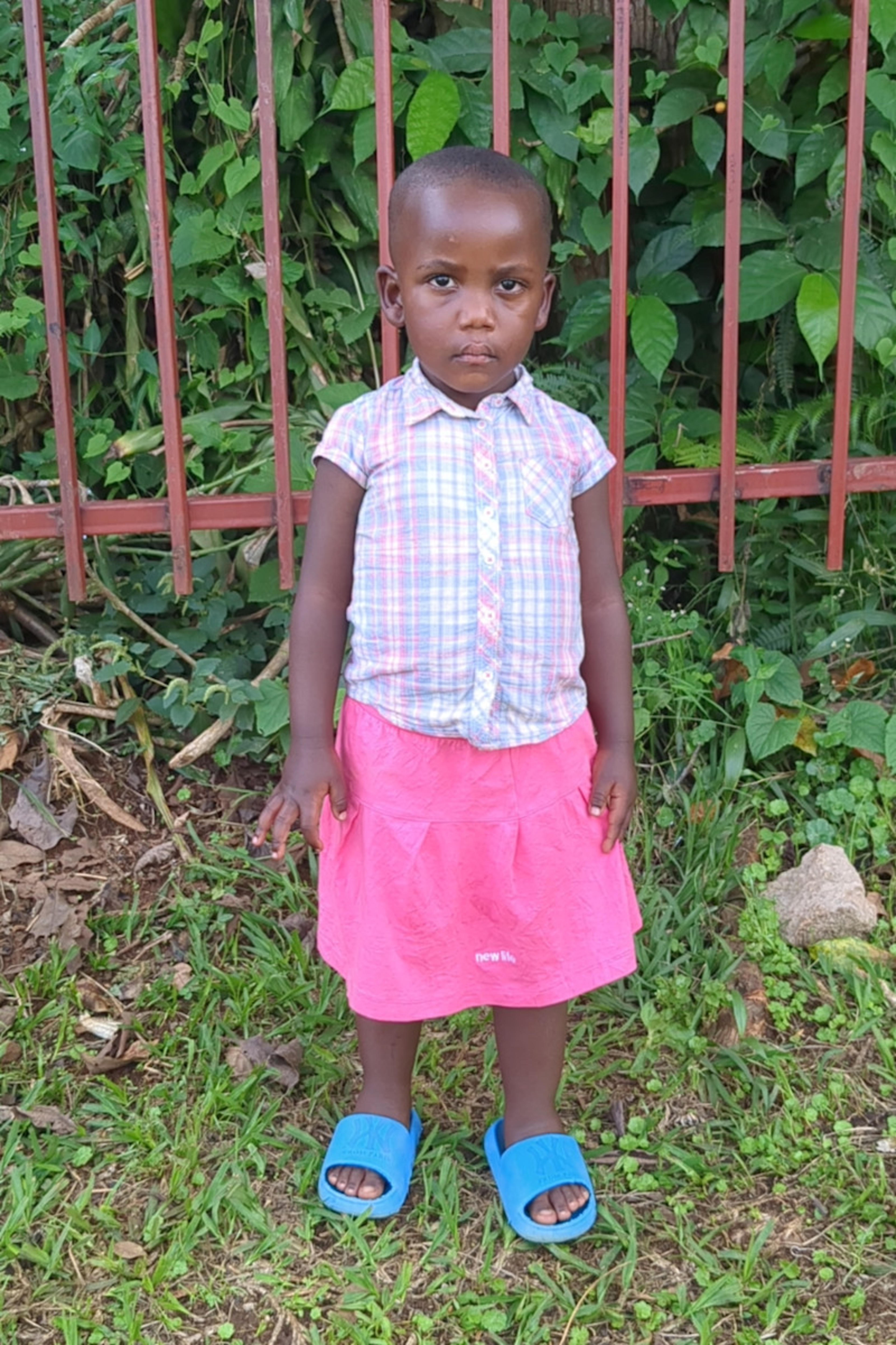 An unsponsored girl named Barbine from Rwanda who lives in an AIDS-affected area, is vulnerable to exploitation and has waited 183 days for a sponsor.