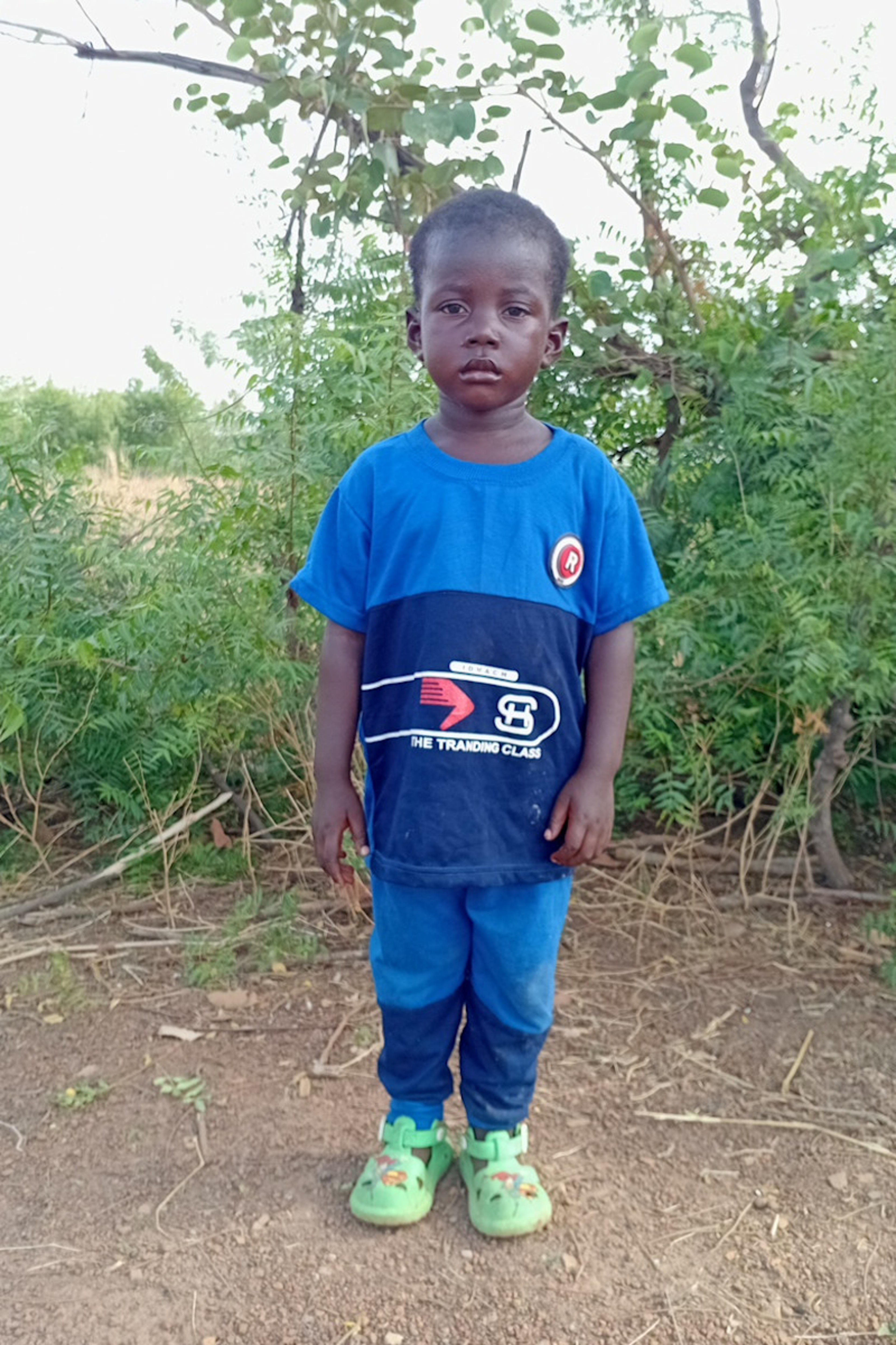 An unsponsored boy named Wumjodin from Ghana who lives in an AIDS-affected area and has waited 175 days for a sponsor.