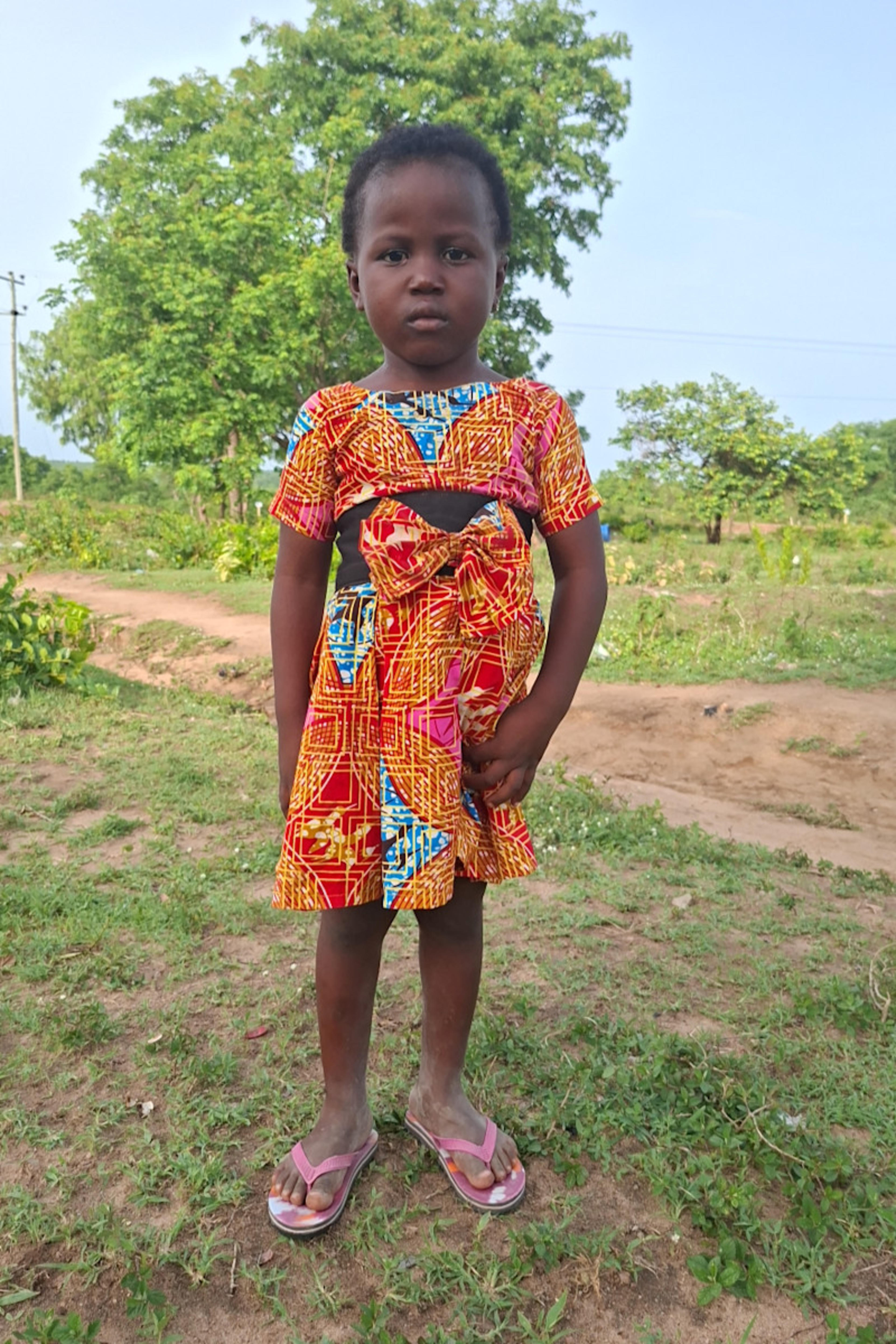 An unsponsored girl named Hannah from Ghana who lives in an AIDS-affected area and has waited 146 days for a sponsor.