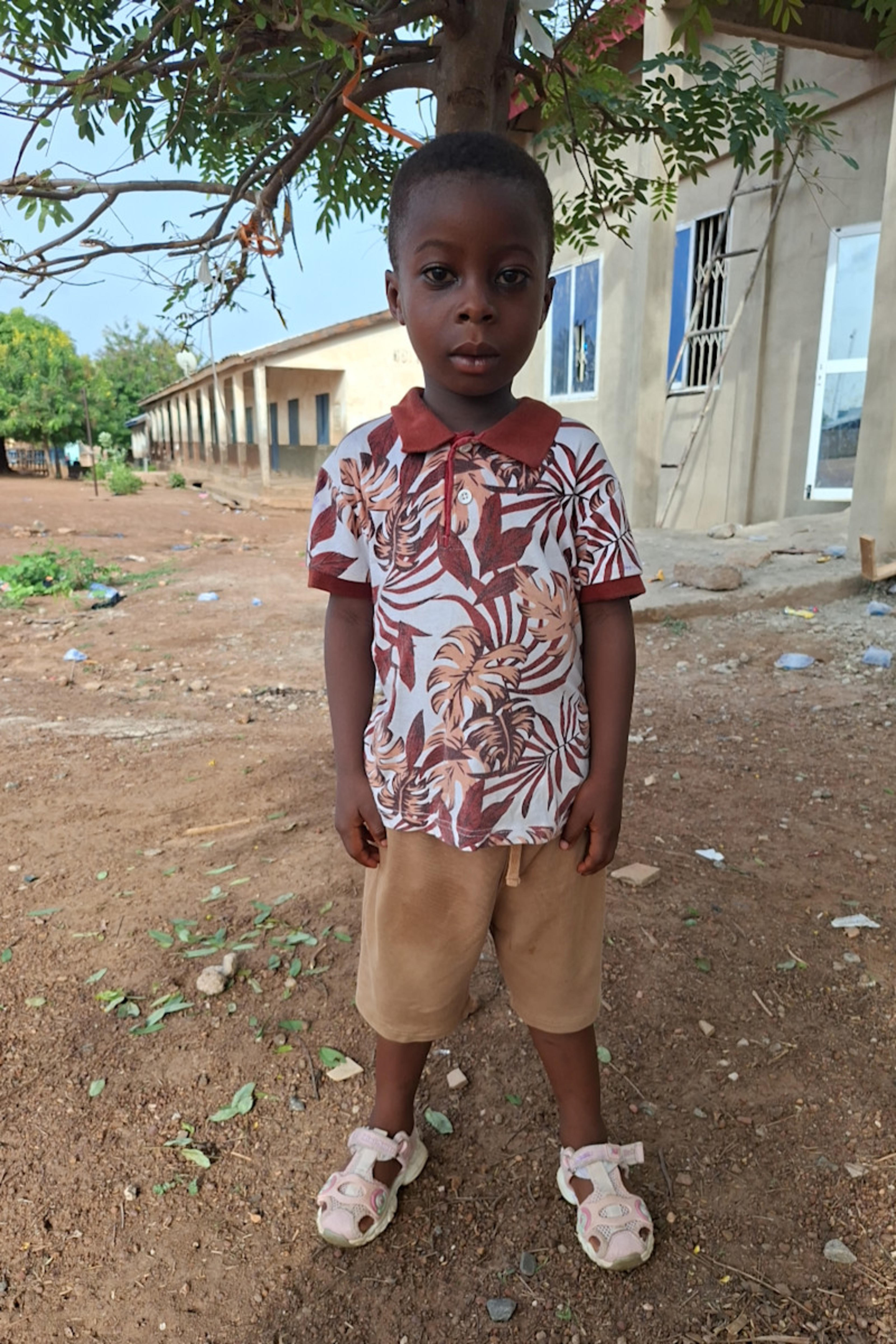 An unsponsored boy named Muazu from Ghana who lives in an AIDS-affected area and has waited 140 days for a sponsor.