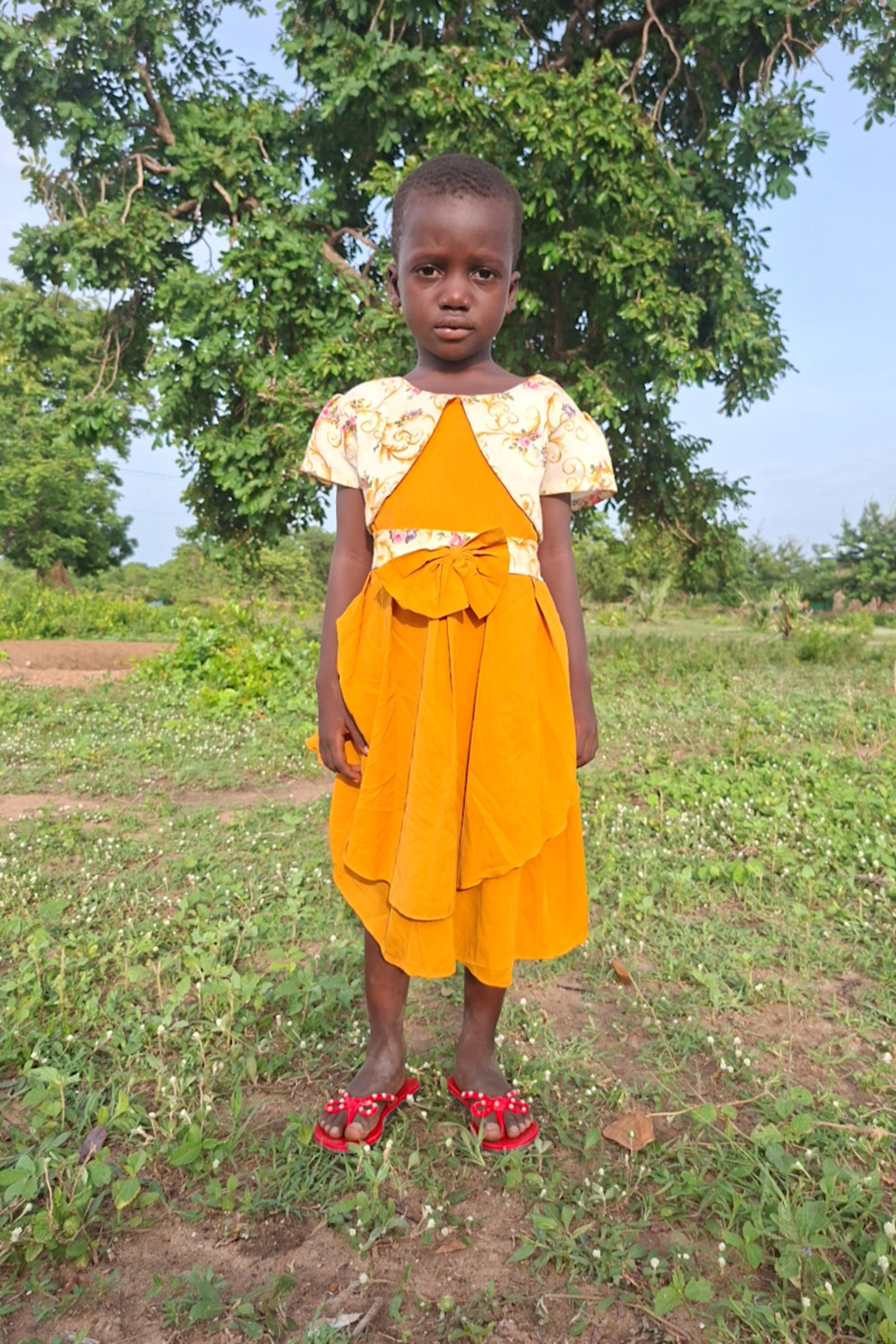 An unsponsored girl named Priscilla from Ghana who lives in an AIDS-affected area and has waited 146 days for a sponsor.