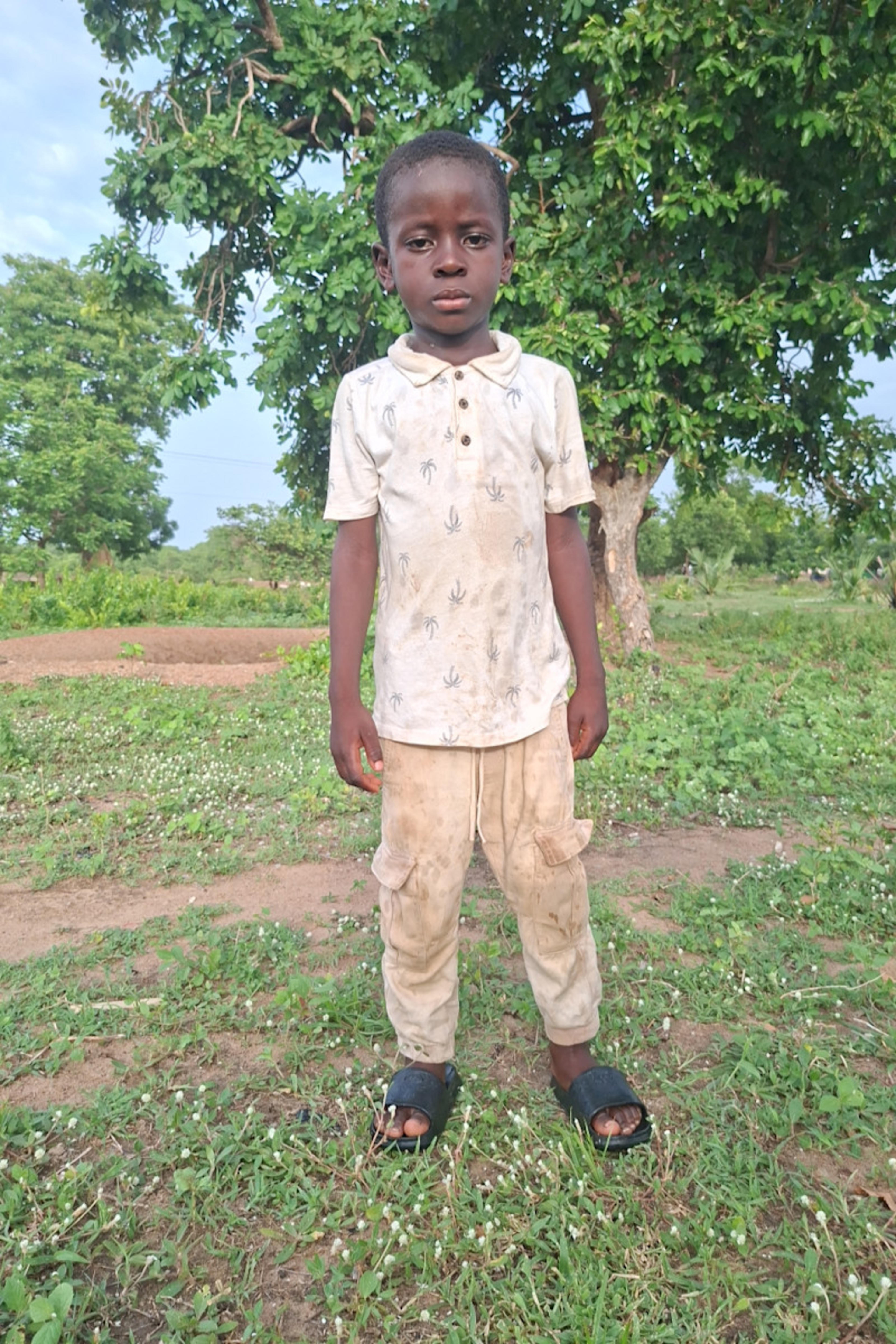 An unsponsored boy named Micheal from Ghana who lives in an AIDS-affected area and has waited 146 days for a sponsor.