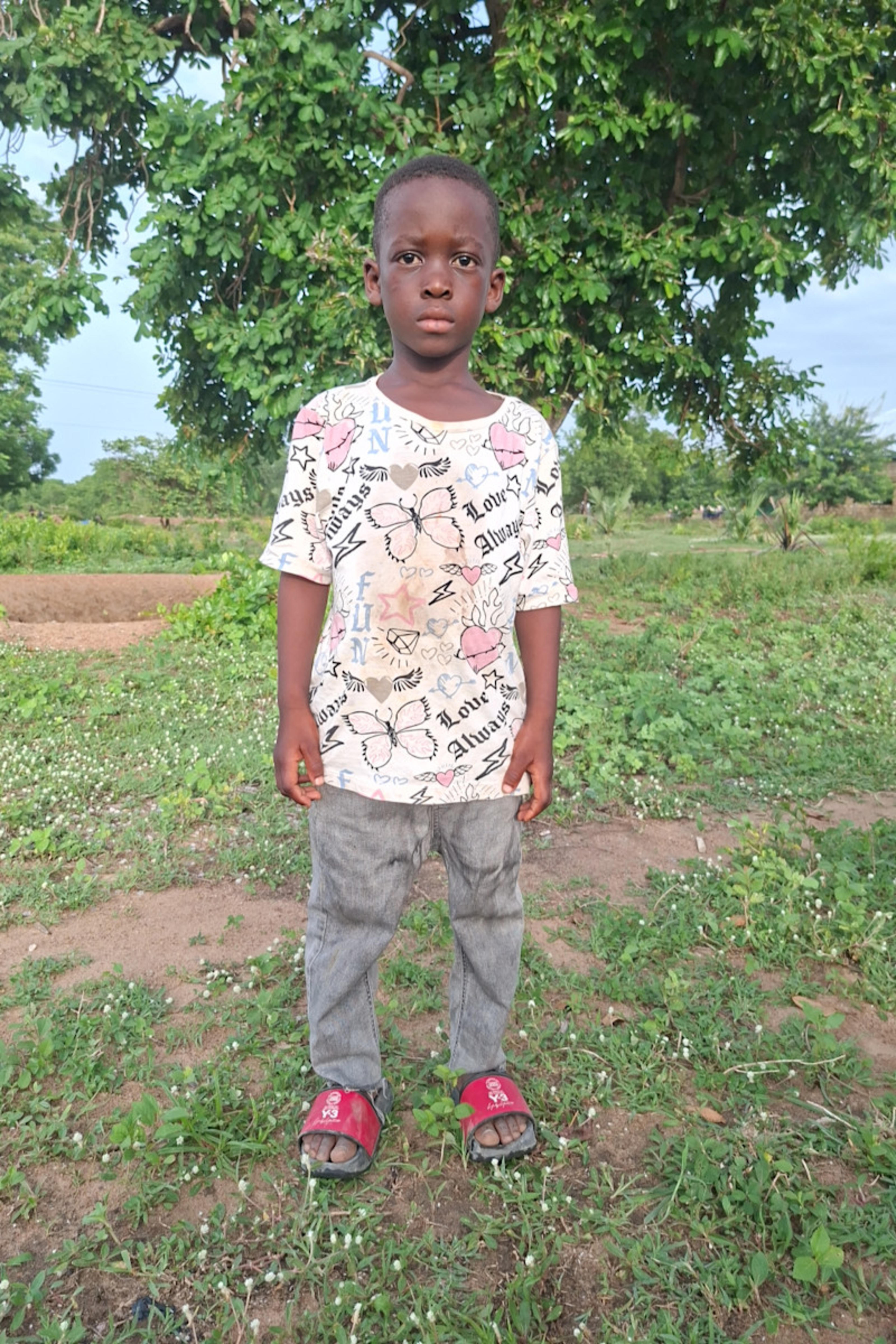 An unsponsored boy named Chrispin from Ghana who lives in an AIDS-affected area and has waited 141 days for a sponsor.