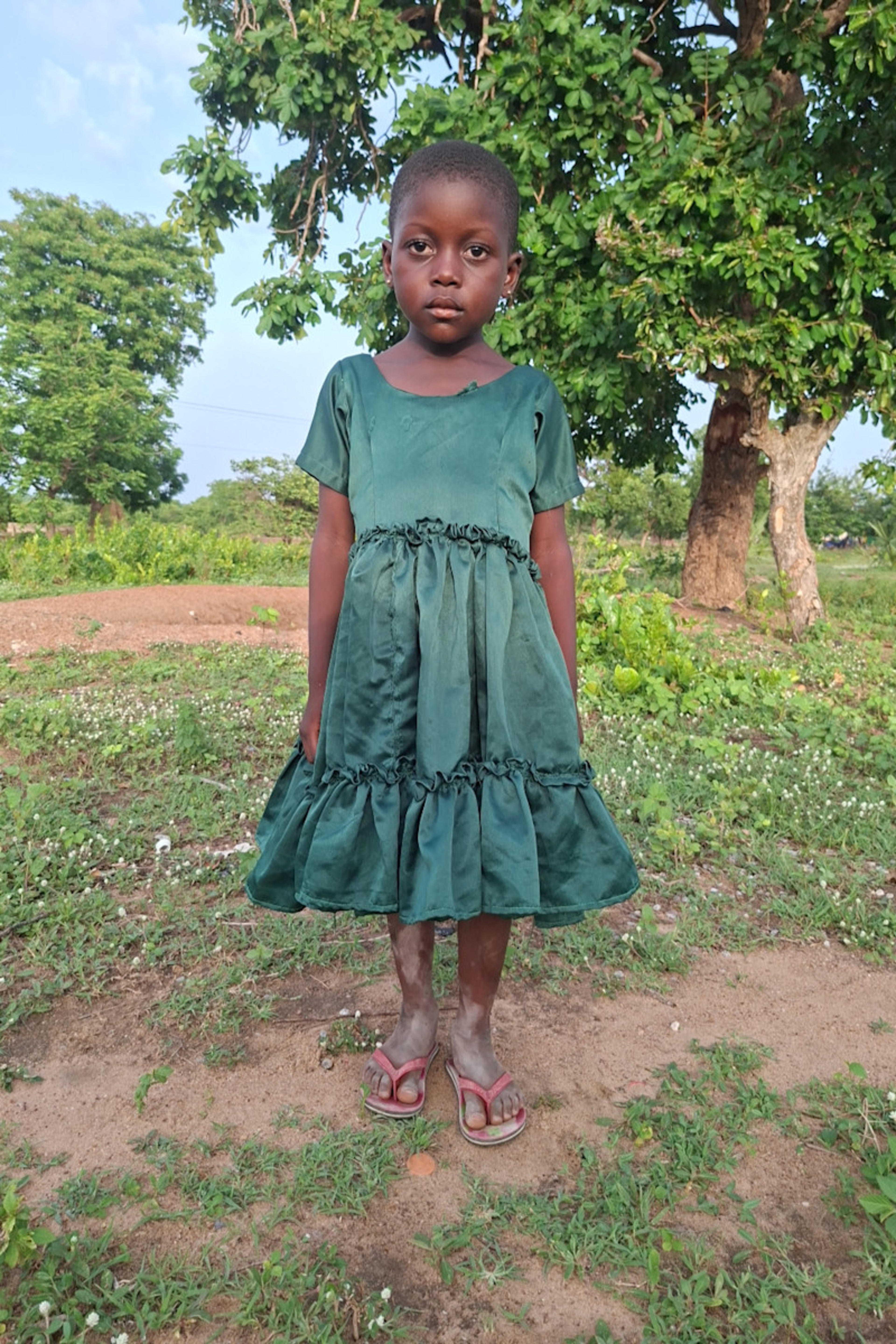 An unsponsored girl named Prisca from Ghana who lives in an AIDS-affected area and has waited 146 days for a sponsor.