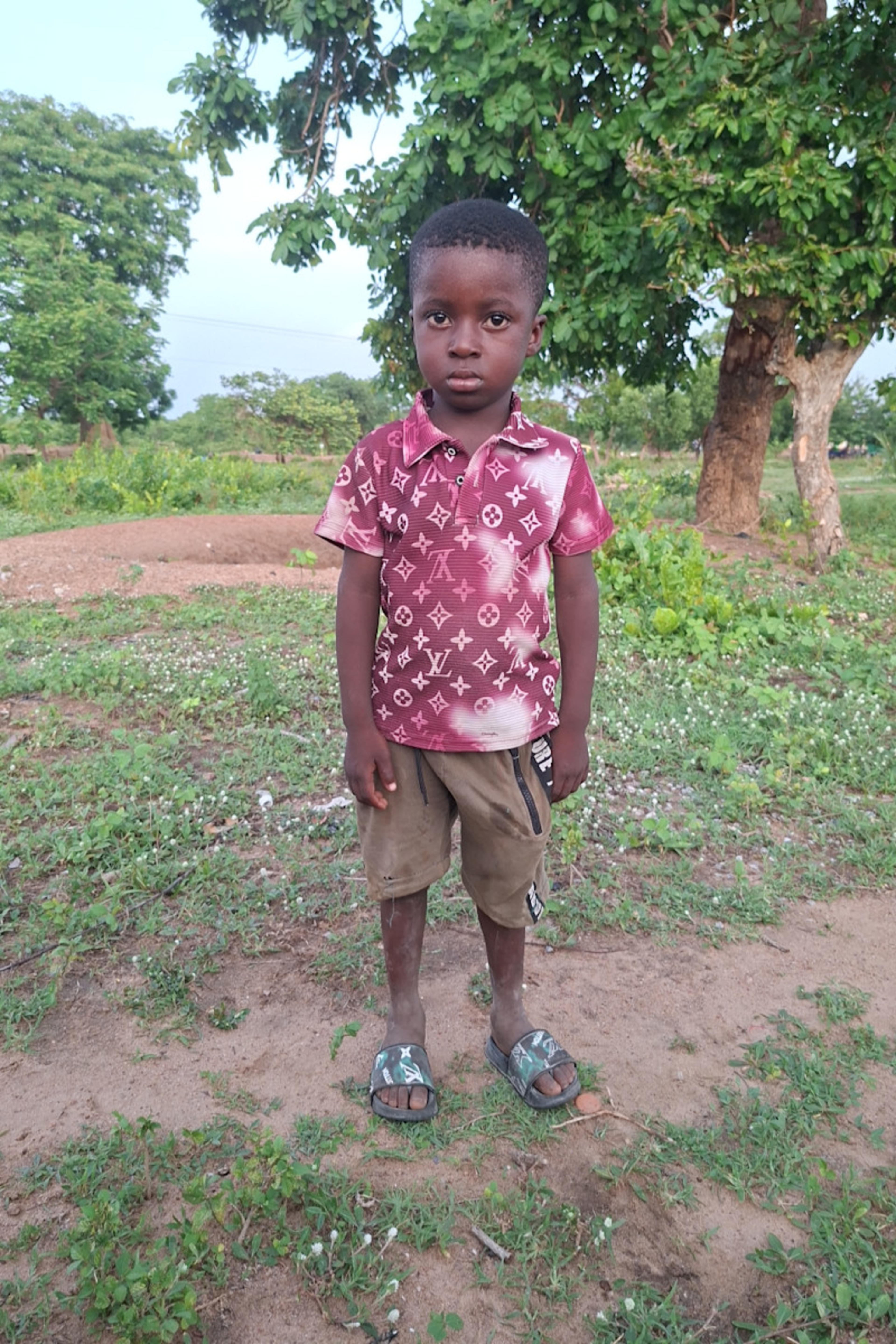 An unsponsored boy named Kenneth from Ghana who lives in an AIDS-affected area and has waited 143 days for a sponsor.