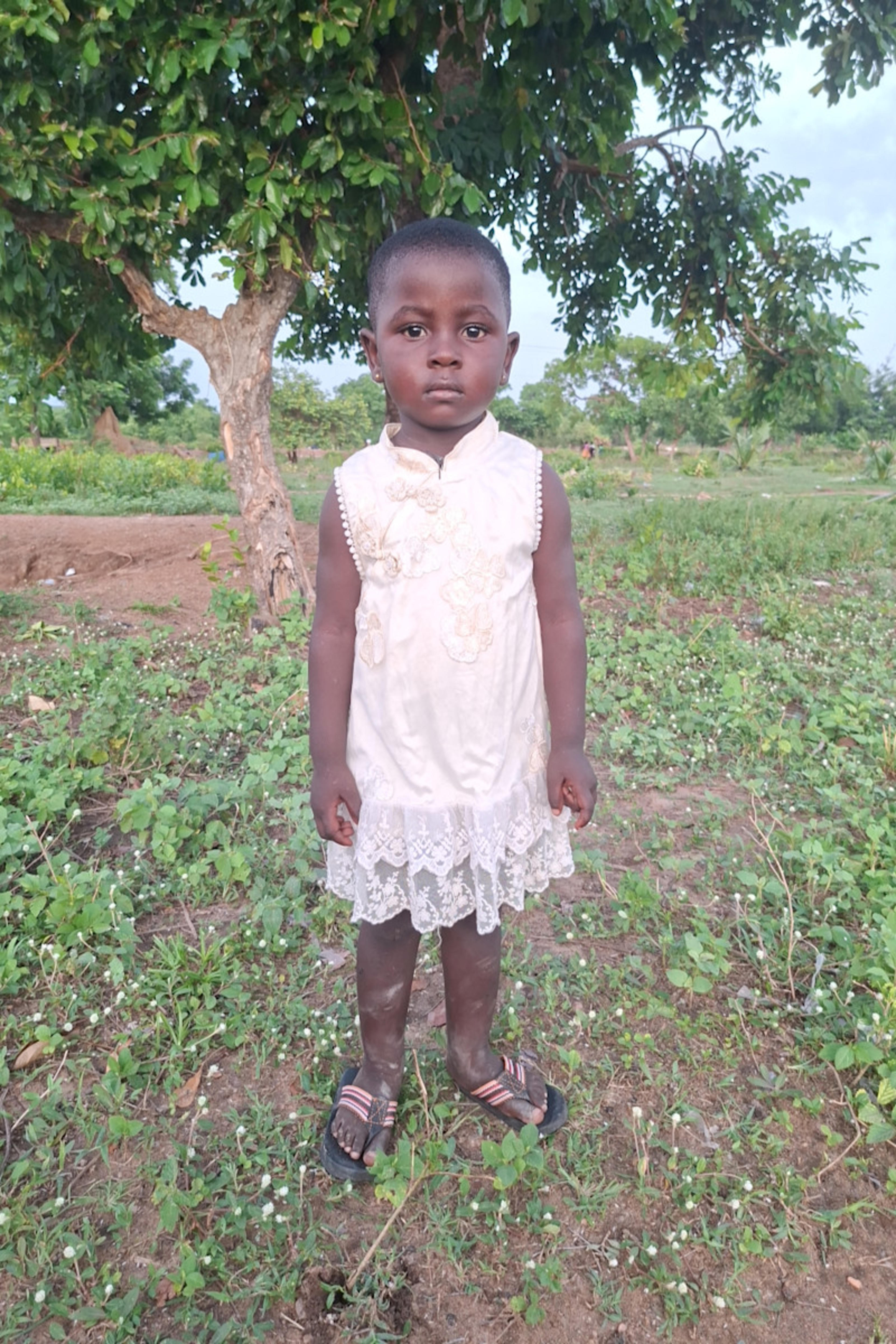 An unsponsored girl named Keren from Ghana who lives in an AIDS-affected area and has waited 146 days for a sponsor.