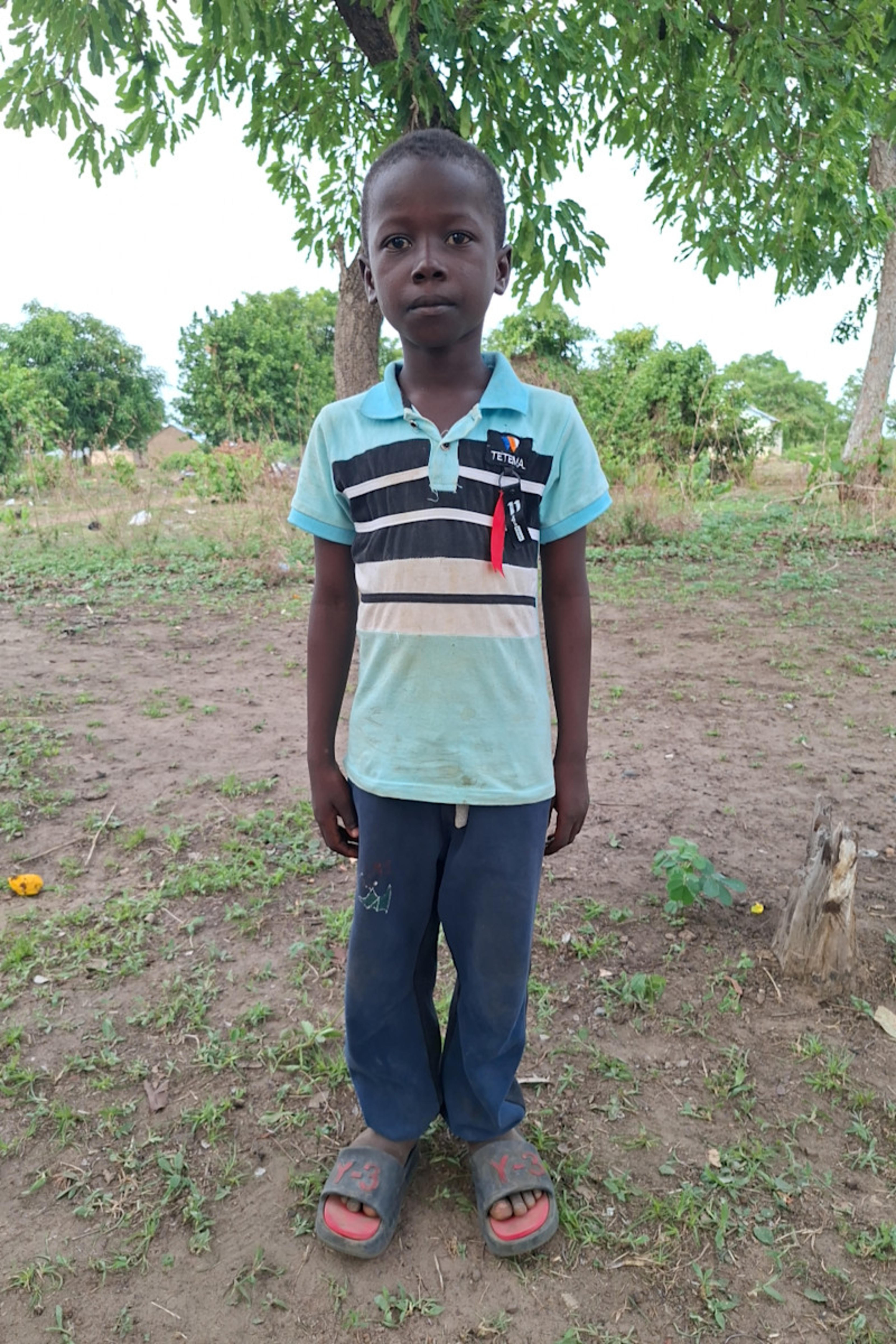An unsponsored boy named Moses from Ghana who lives in an AIDS-affected area and has waited 144 days for a sponsor.