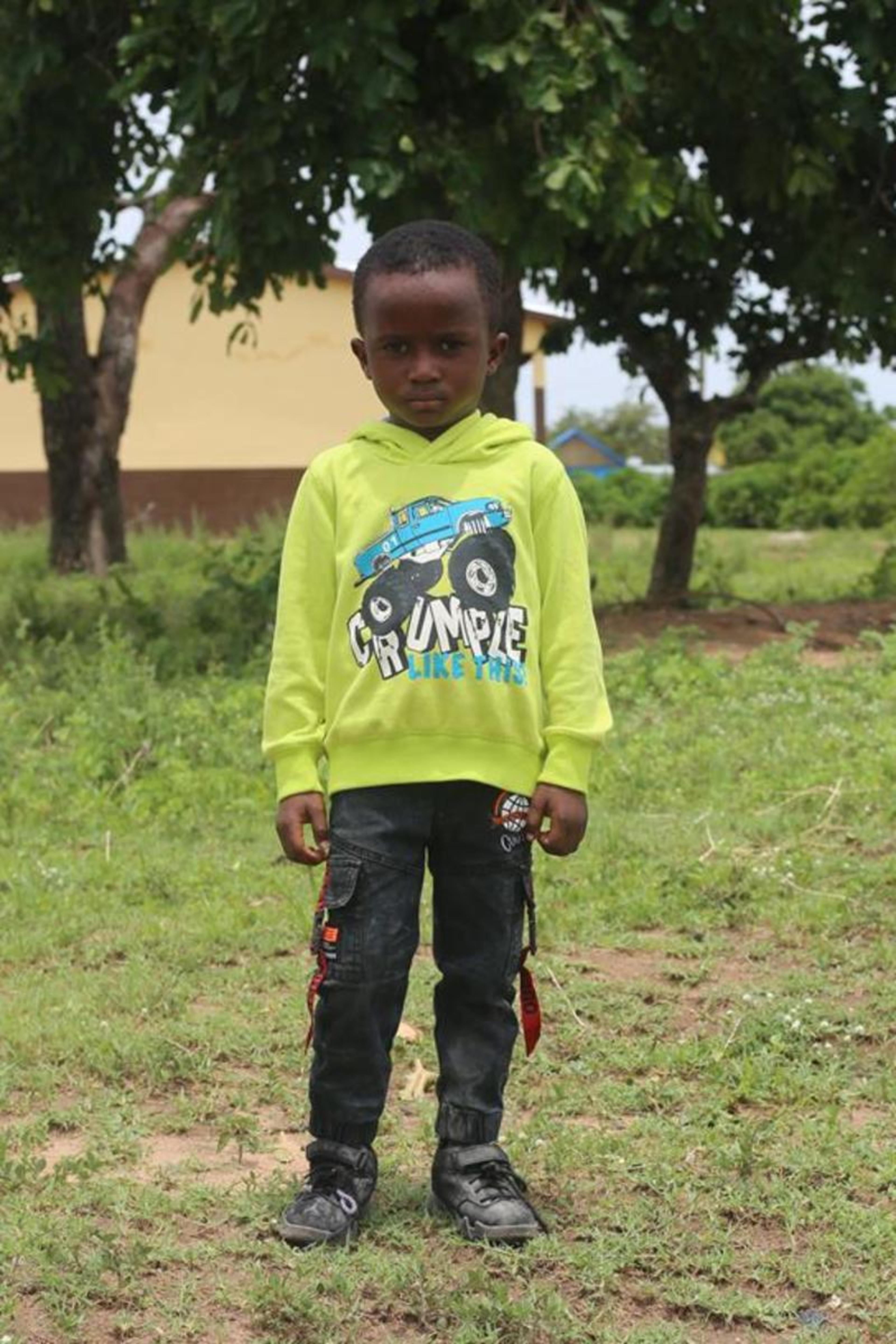 An unsponsored boy named Rashid from Ghana who lives in an AIDS-affected area and has waited 143 days for a sponsor.