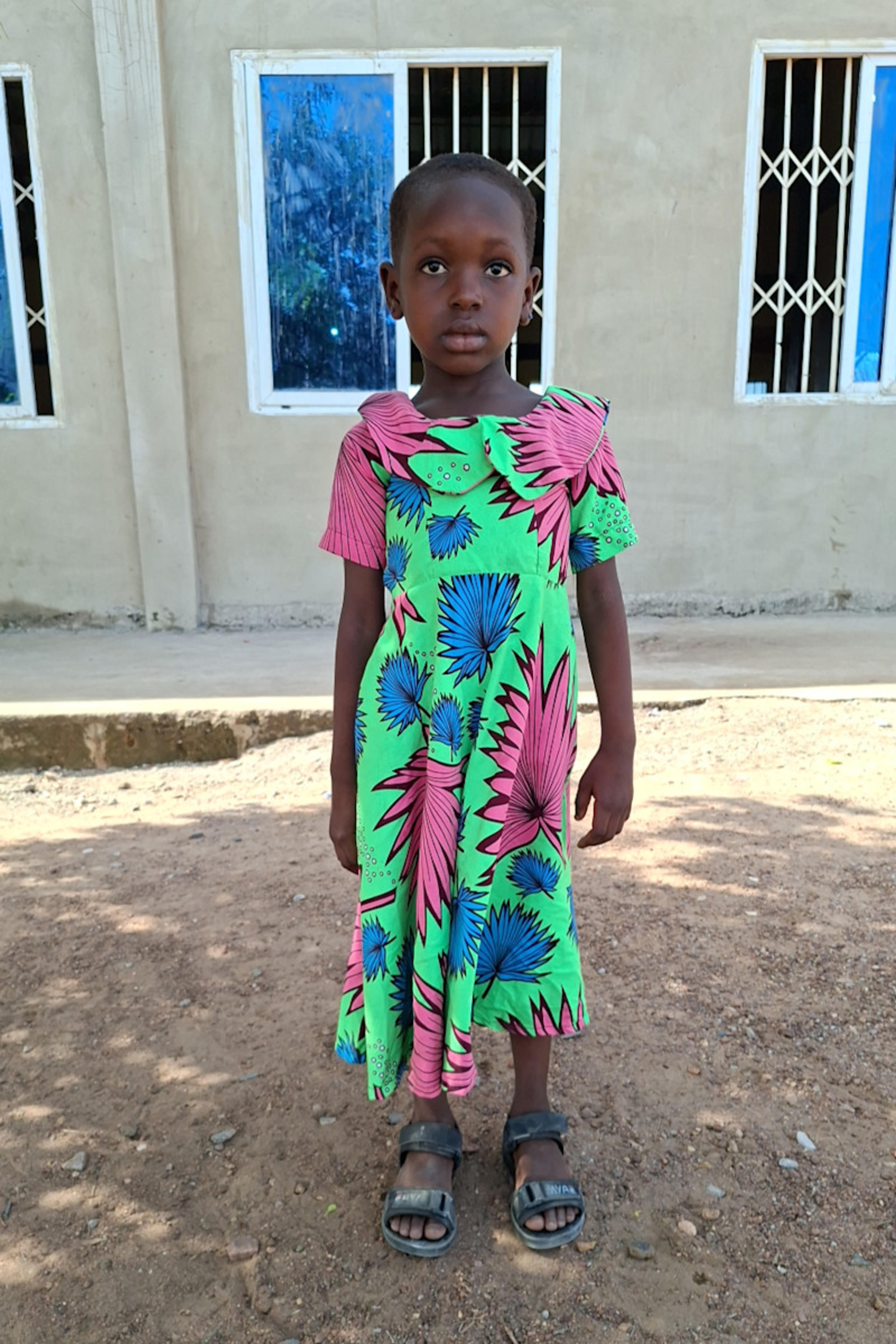 An unsponsored girl named Margaret from Ghana who lives in an AIDS-affected area and has waited 141 days for a sponsor.