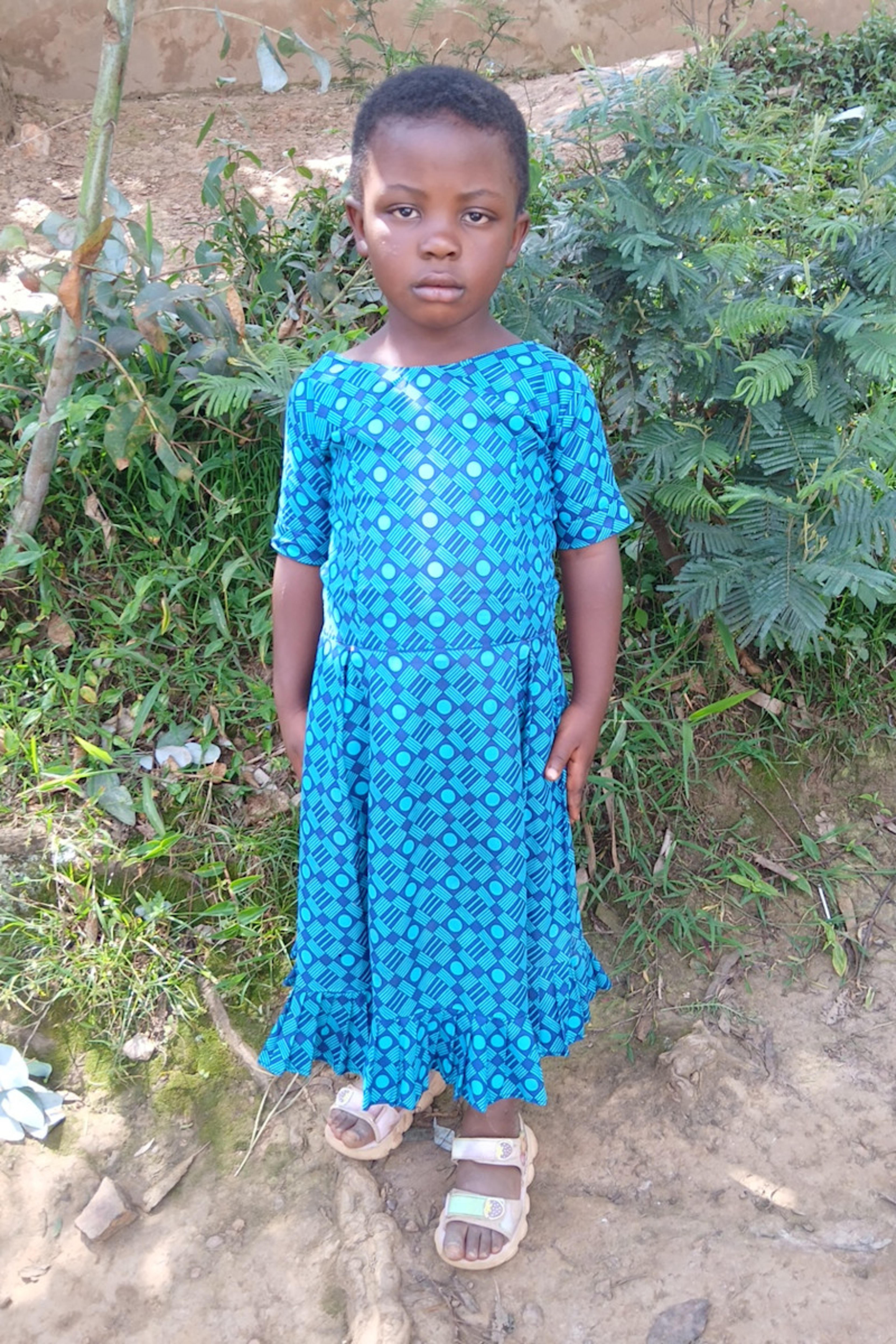 An unsponsored girl named Inezayimana from Rwanda who lives in an AIDS-affected area, is vulnerable to exploitation and has waited 134 days for a sponsor.