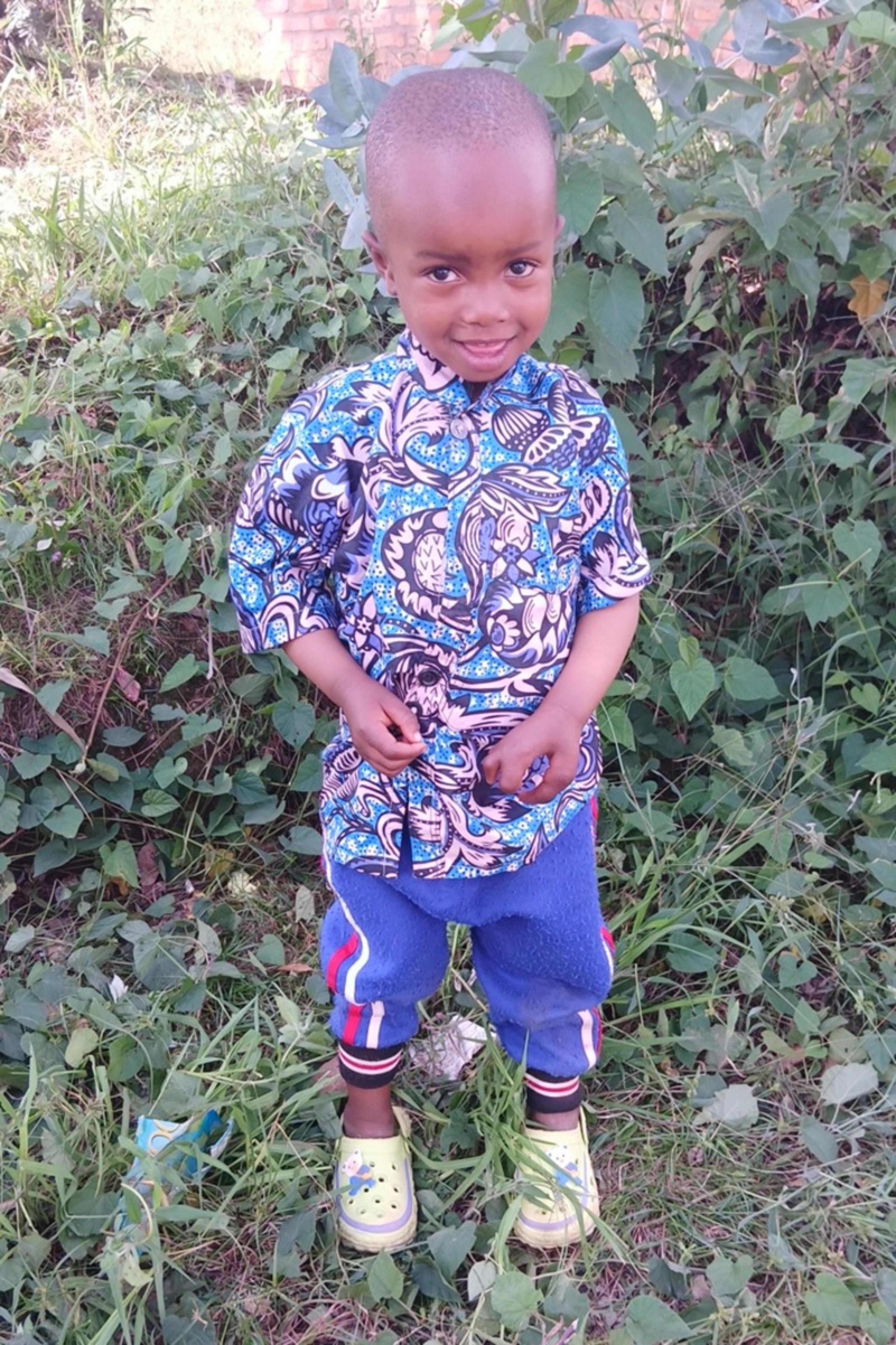 An unsponsored boy named Byishimo from Rwanda who lives in an AIDS-affected area, is vulnerable to exploitation and has waited 134 days for a sponsor.