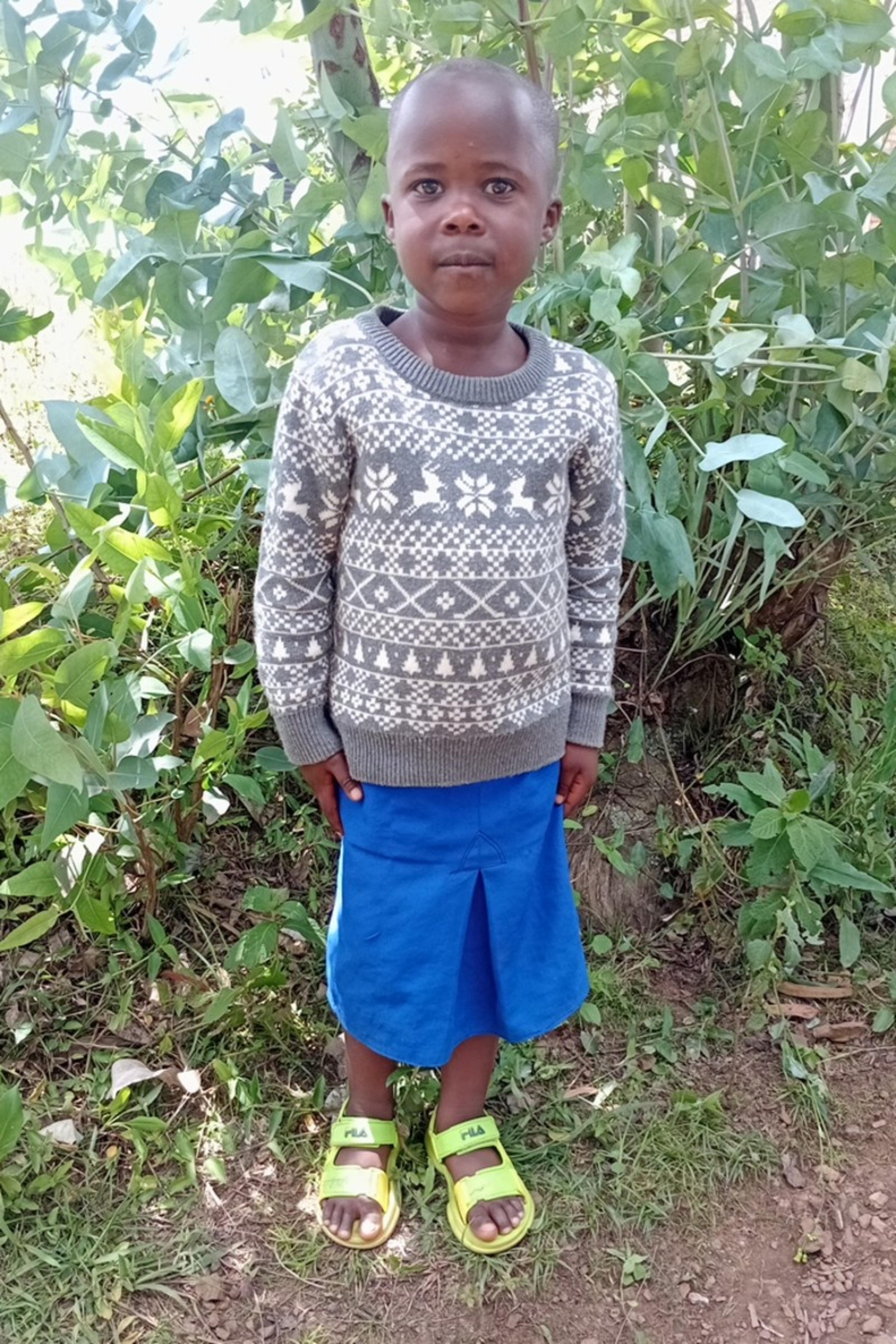 An unsponsored girl named Jolie from Rwanda who lives in an AIDS-affected area, is vulnerable to exploitation and has waited 139 days for a sponsor.
