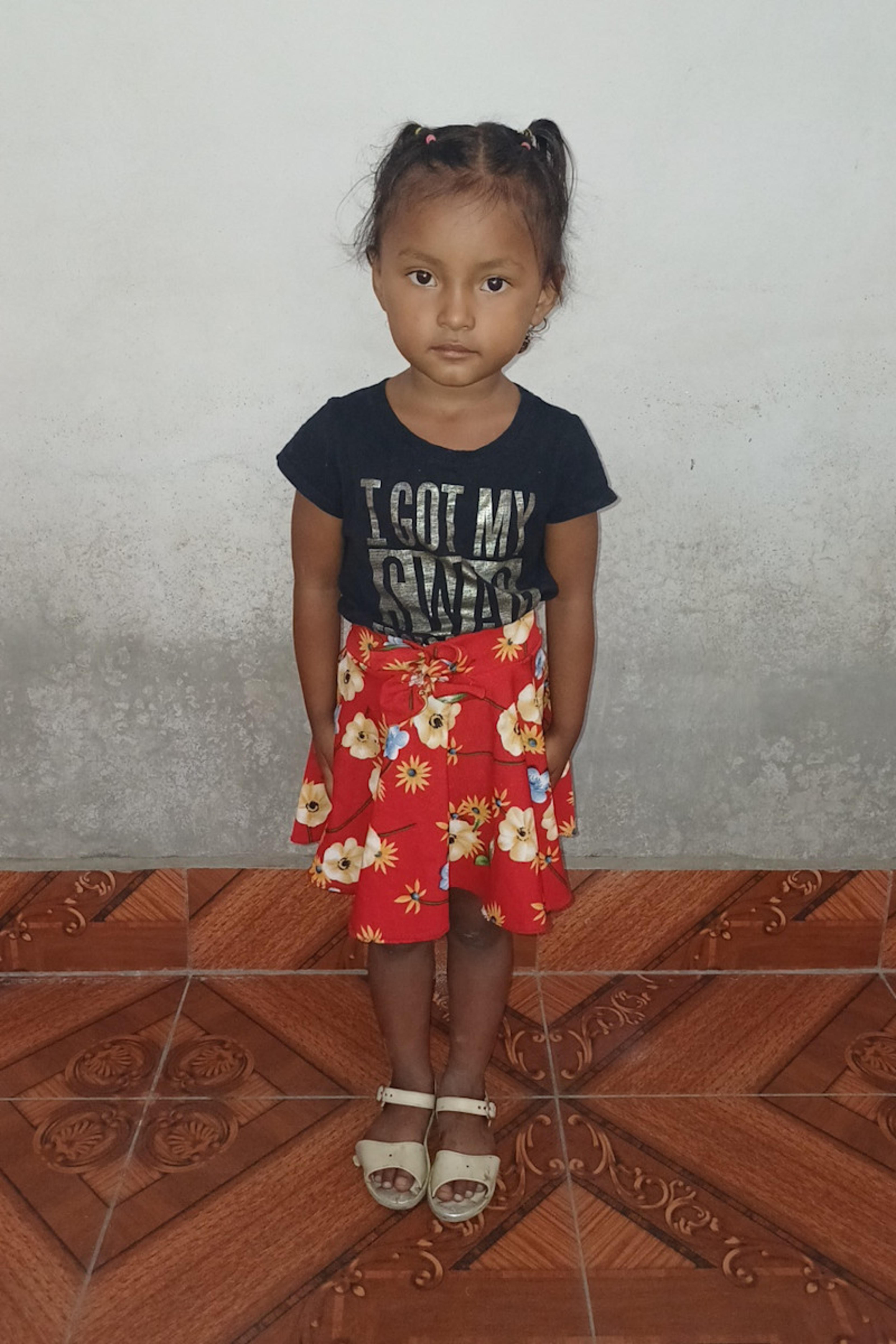 An unsponsored girl named Dana from Nicaragua who has waited 157 days for a sponsor.