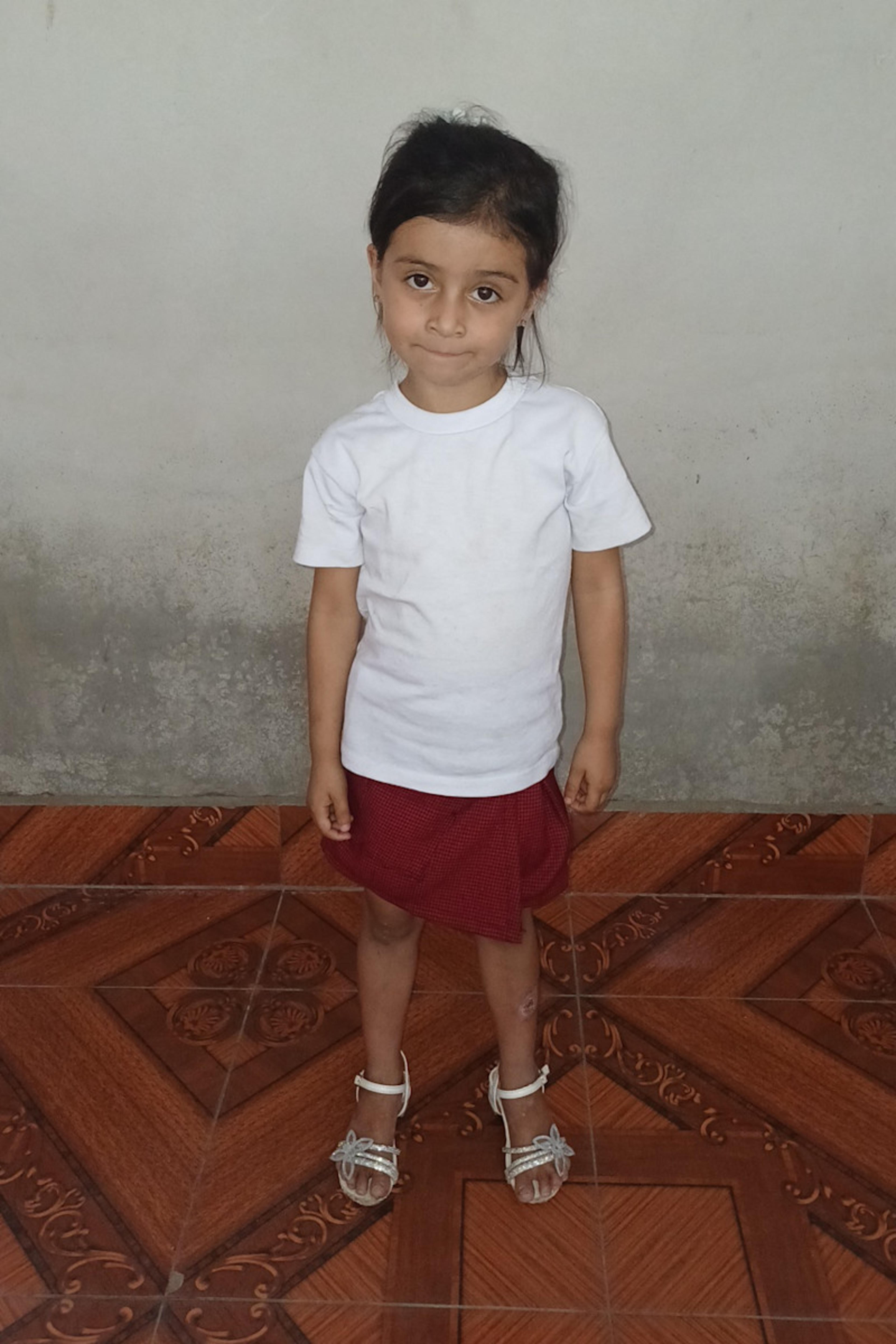 An unsponsored girl named Denia from Nicaragua who has waited 157 days for a sponsor.