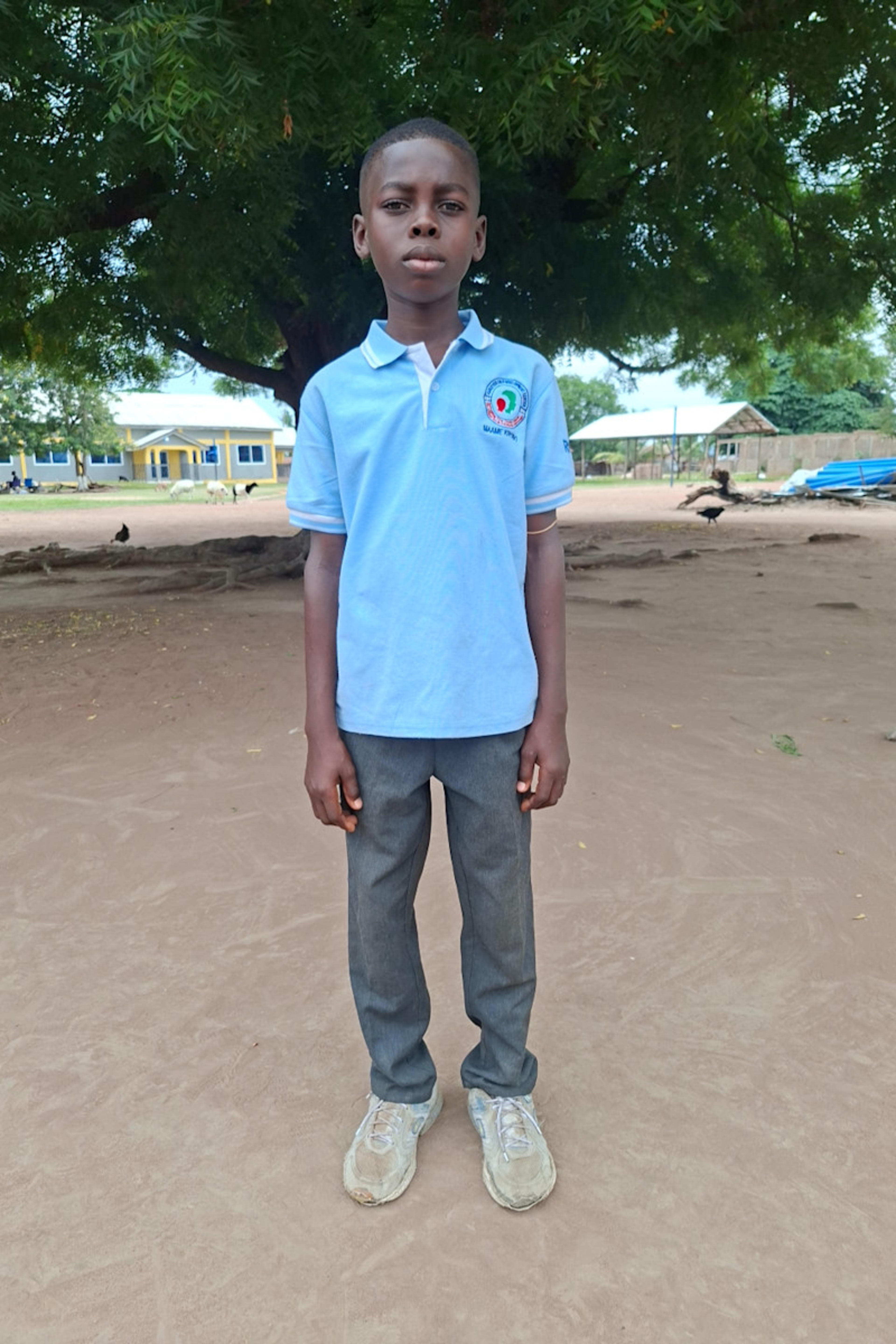 An unsponsored boy named Gabriel from Ghana who lives in an AIDS-affected area and has waited 369 days for a sponsor.