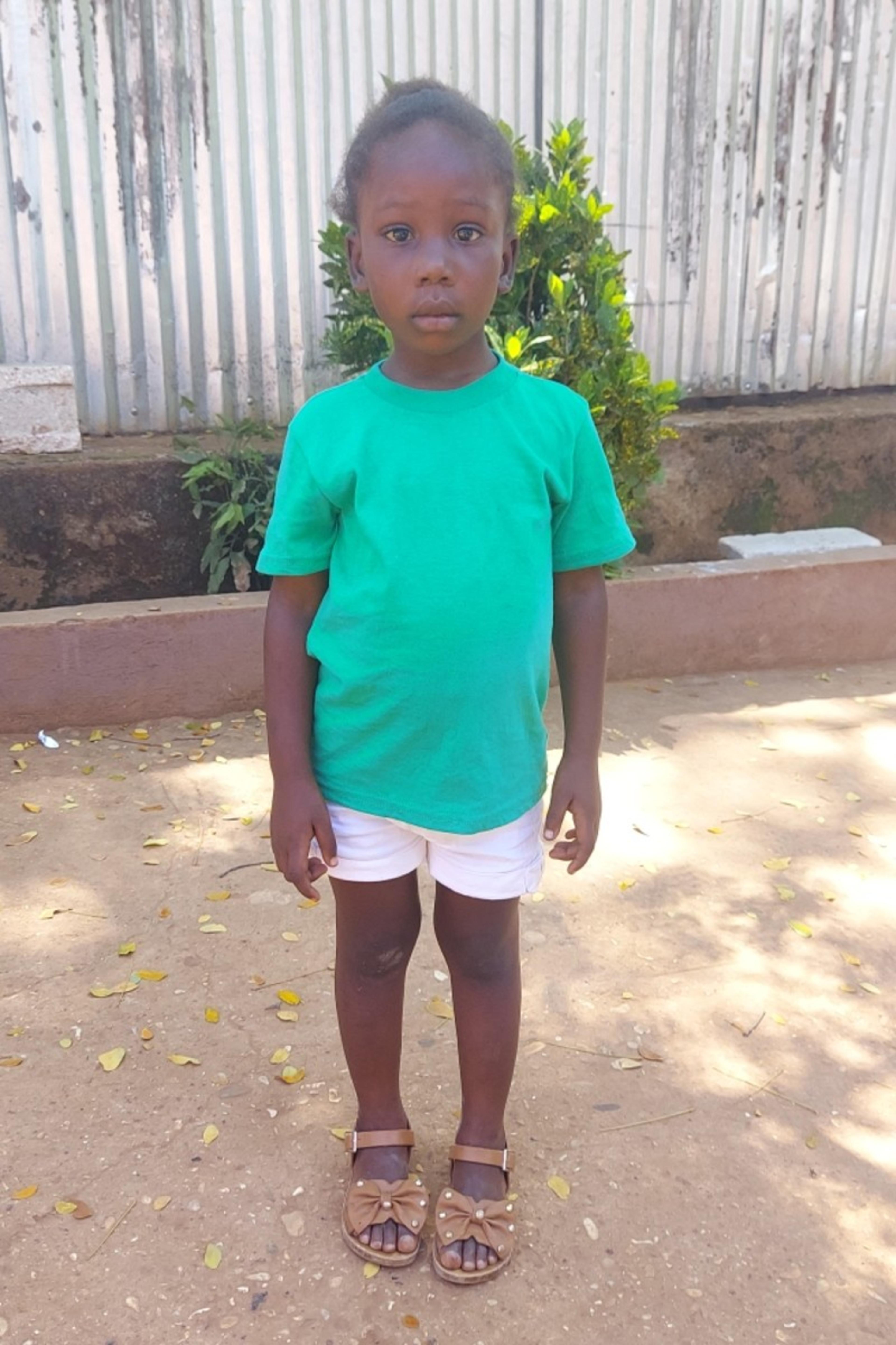 An unsponsored girl named Scendinia from Haiti who is vulnerable to exploitation and has waited 397 days for a sponsor.