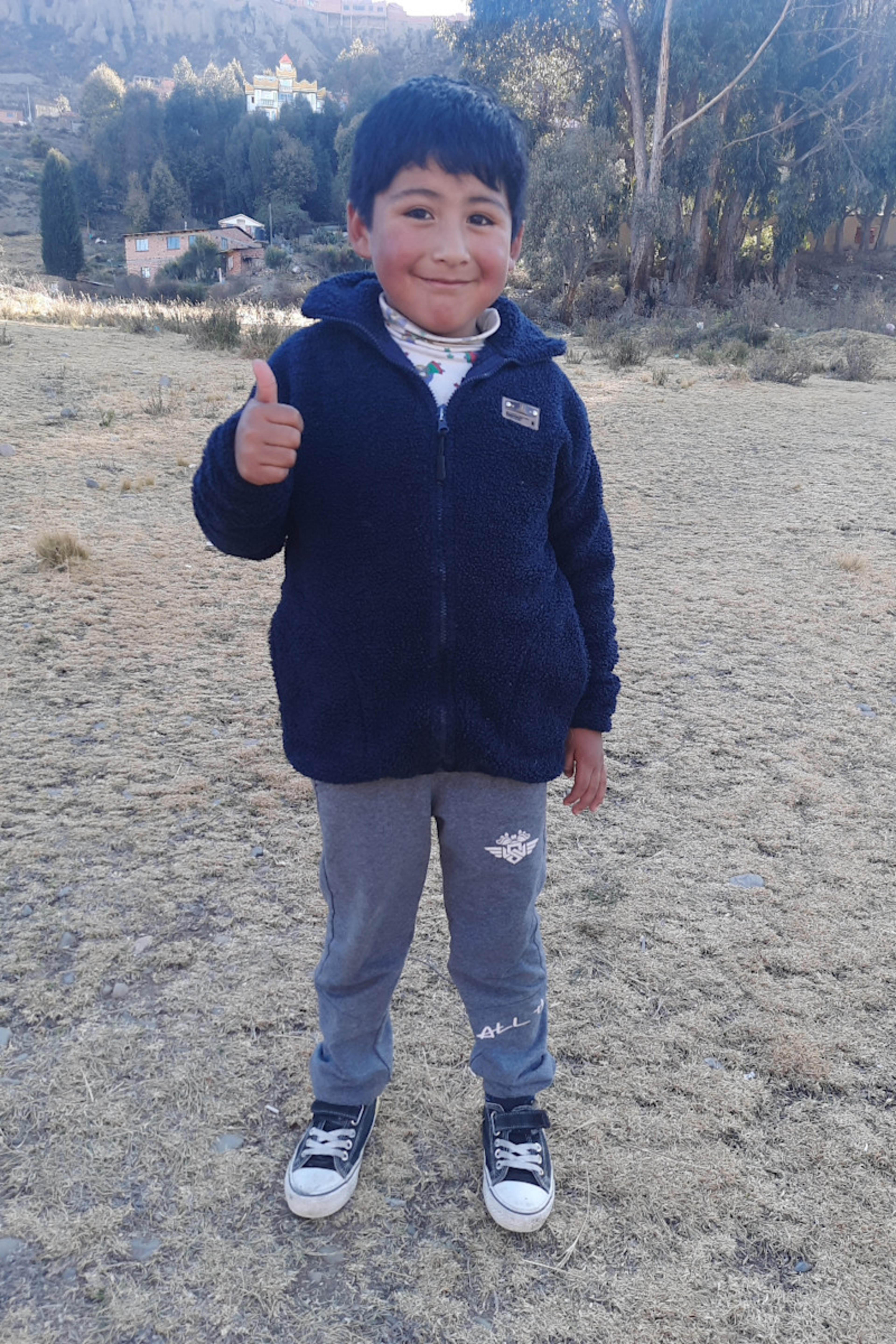 An unsponsored boy named Deynor from Bolivia who has waited 604 days for a sponsor.