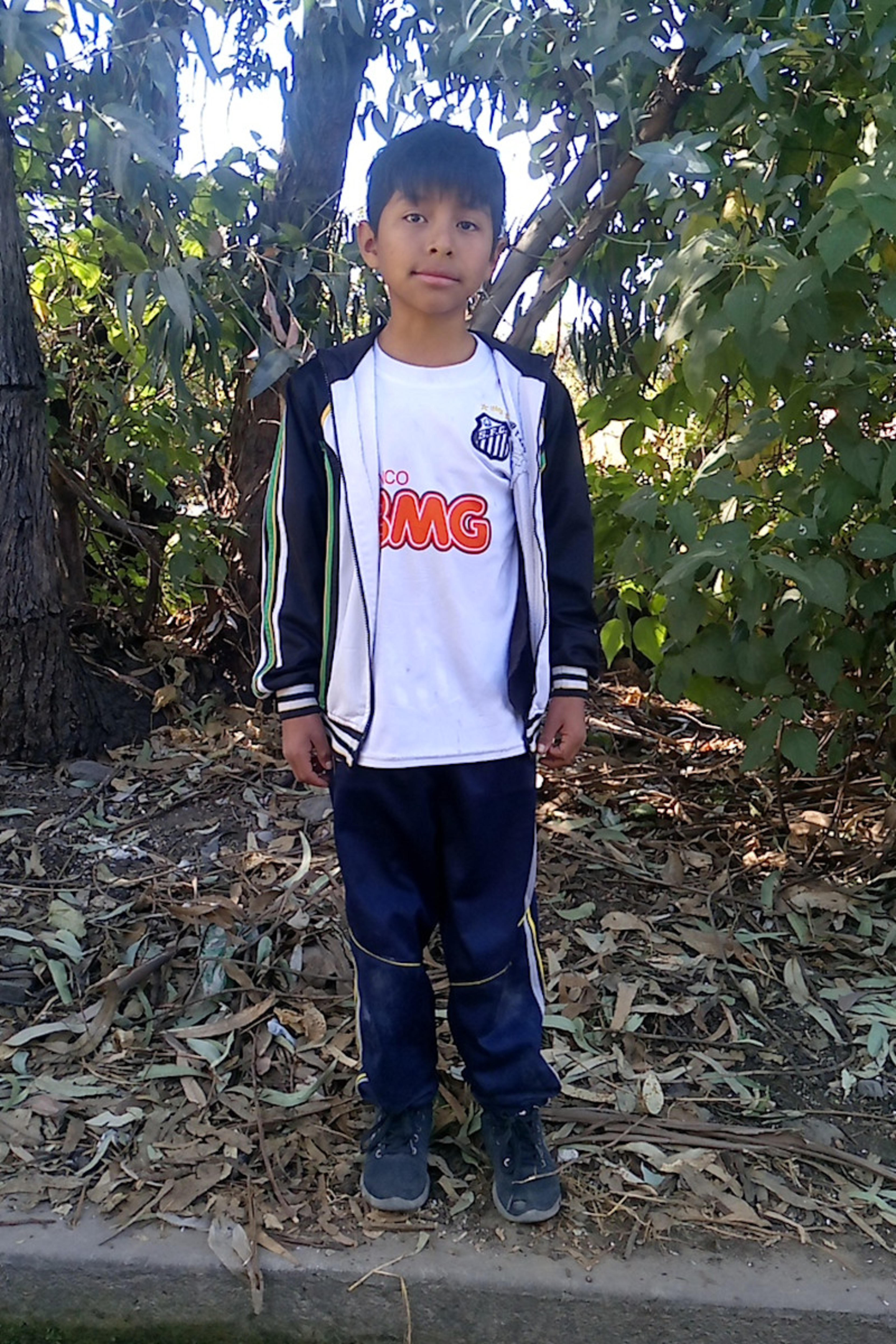An unsponsored boy named Anderson from Bolivia who has waited 383 days for a sponsor.