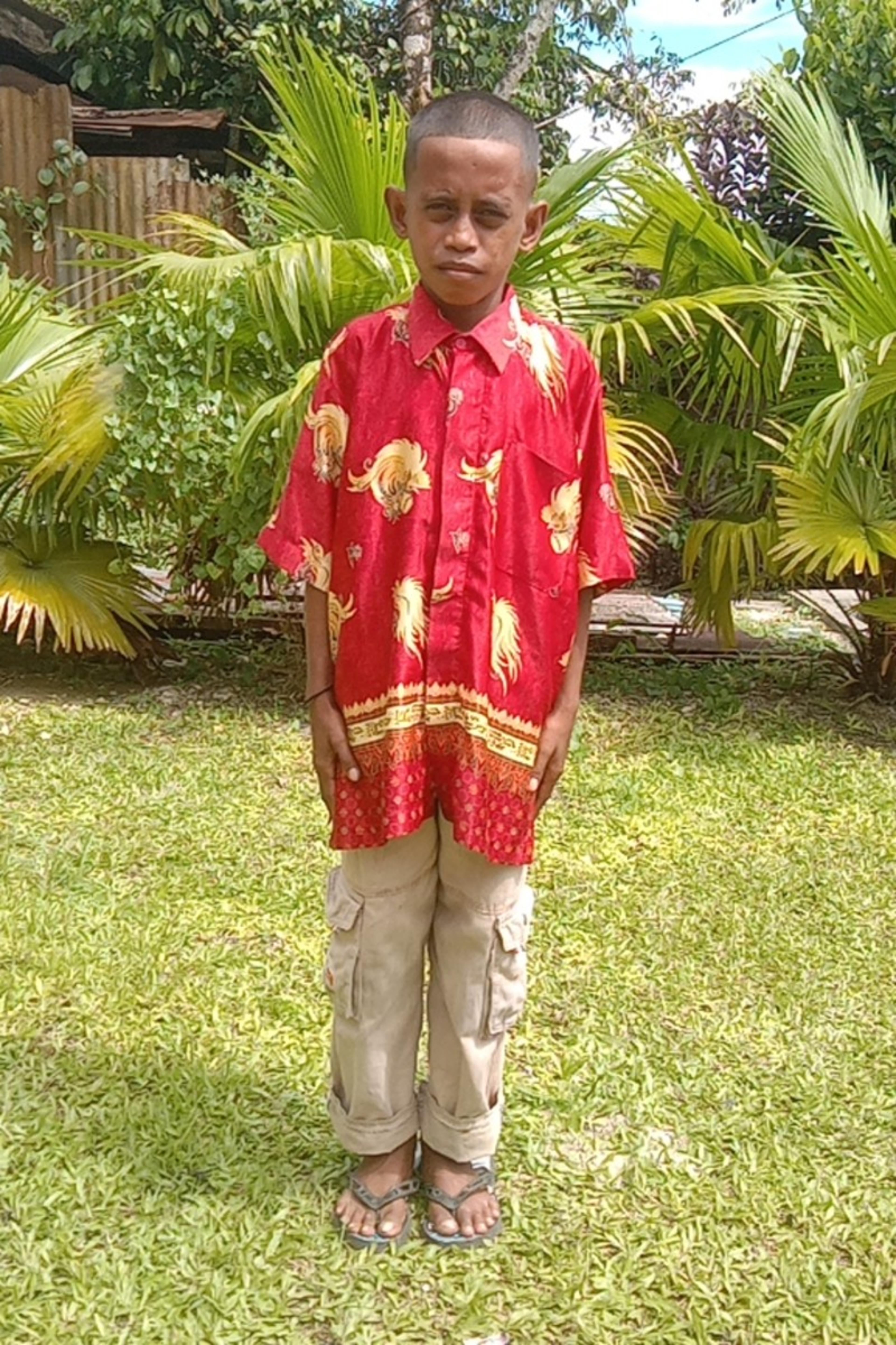 An unsponsored boy named Aris from Indonesia who has waited 588 days for a sponsor.