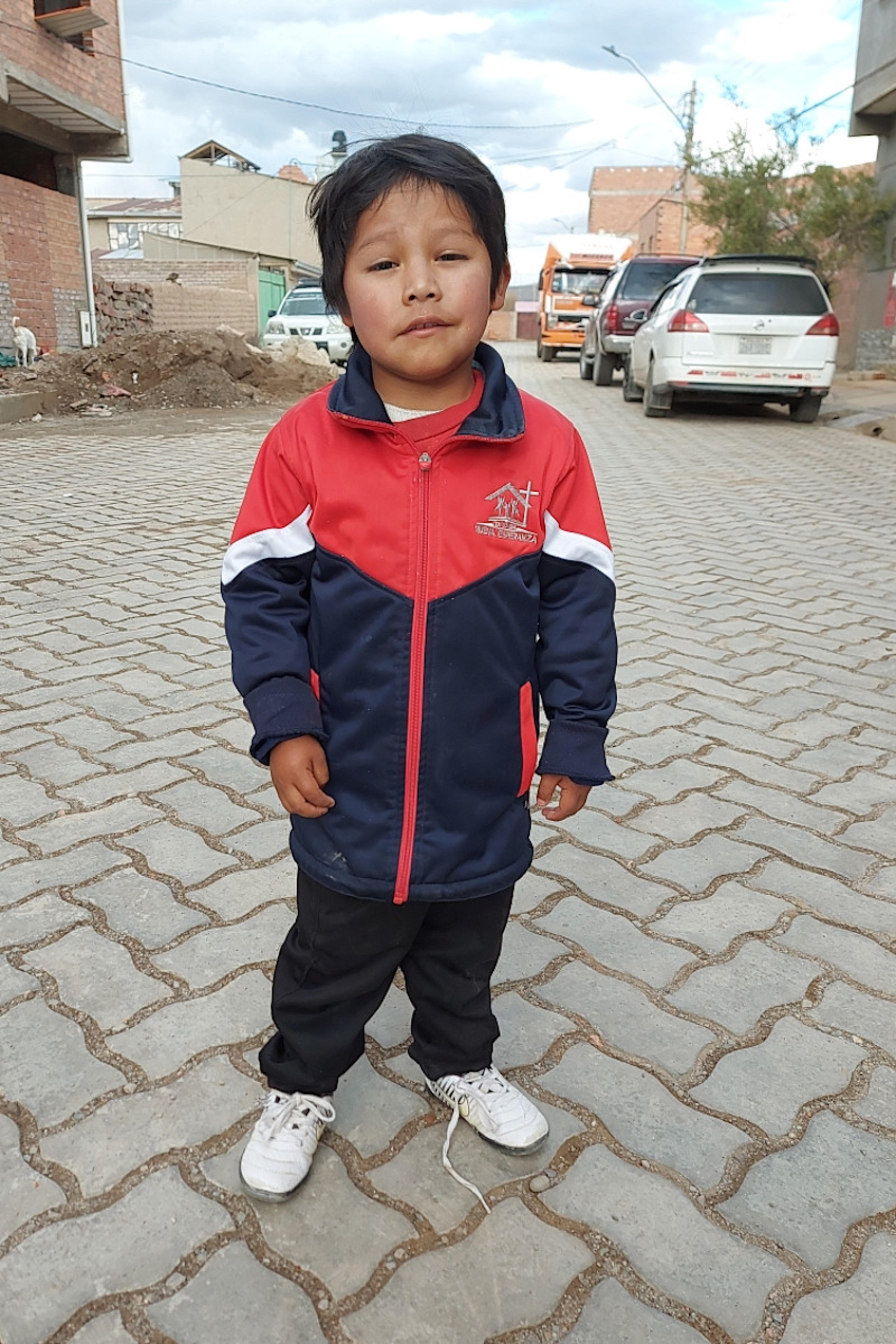 An unsponsored boy named Jair from Bolivia who has waited 663 days for a sponsor.