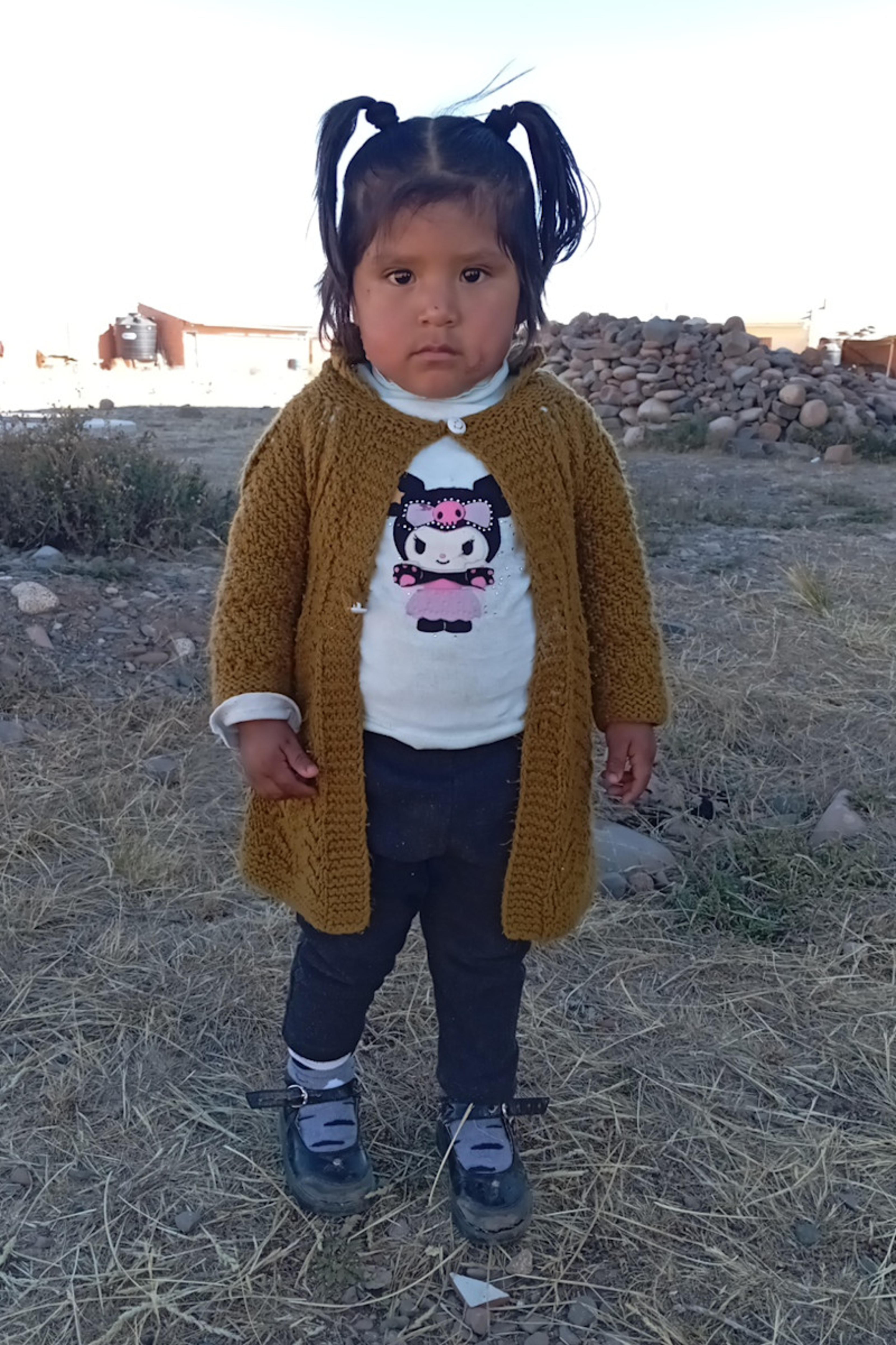 An unsponsored girl named Ashly Eda from Bolivia who has waited 642 days for a sponsor.