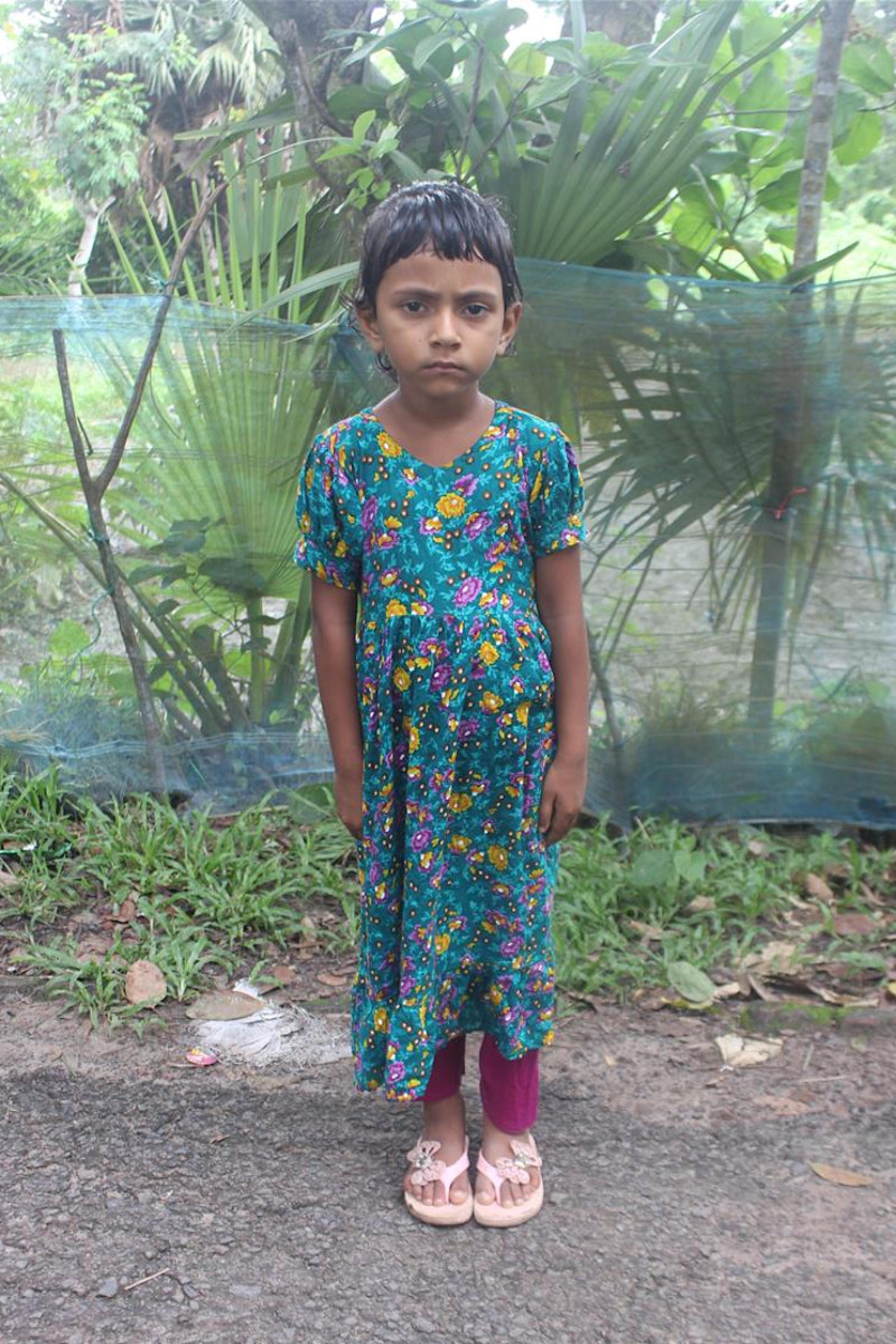 An unsponsored girl named Jaba from Bangladesh who is vulnerable to exploitation and has waited 583 days for a sponsor.