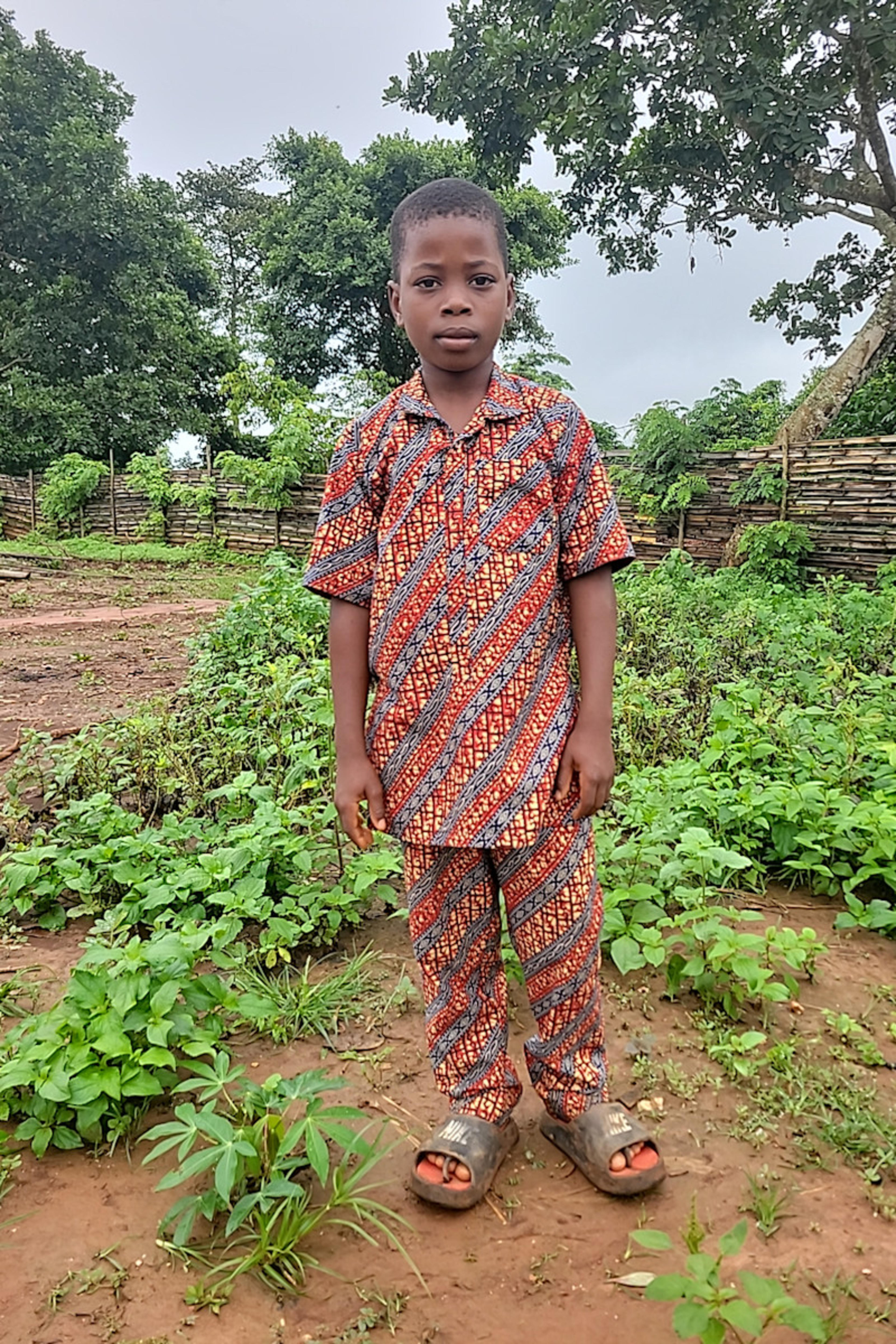An unsponsored boy named Espoir from Togo who lives in an AIDS-affected area, is vulnerable to exploitation and has waited 618 days for a sponsor.