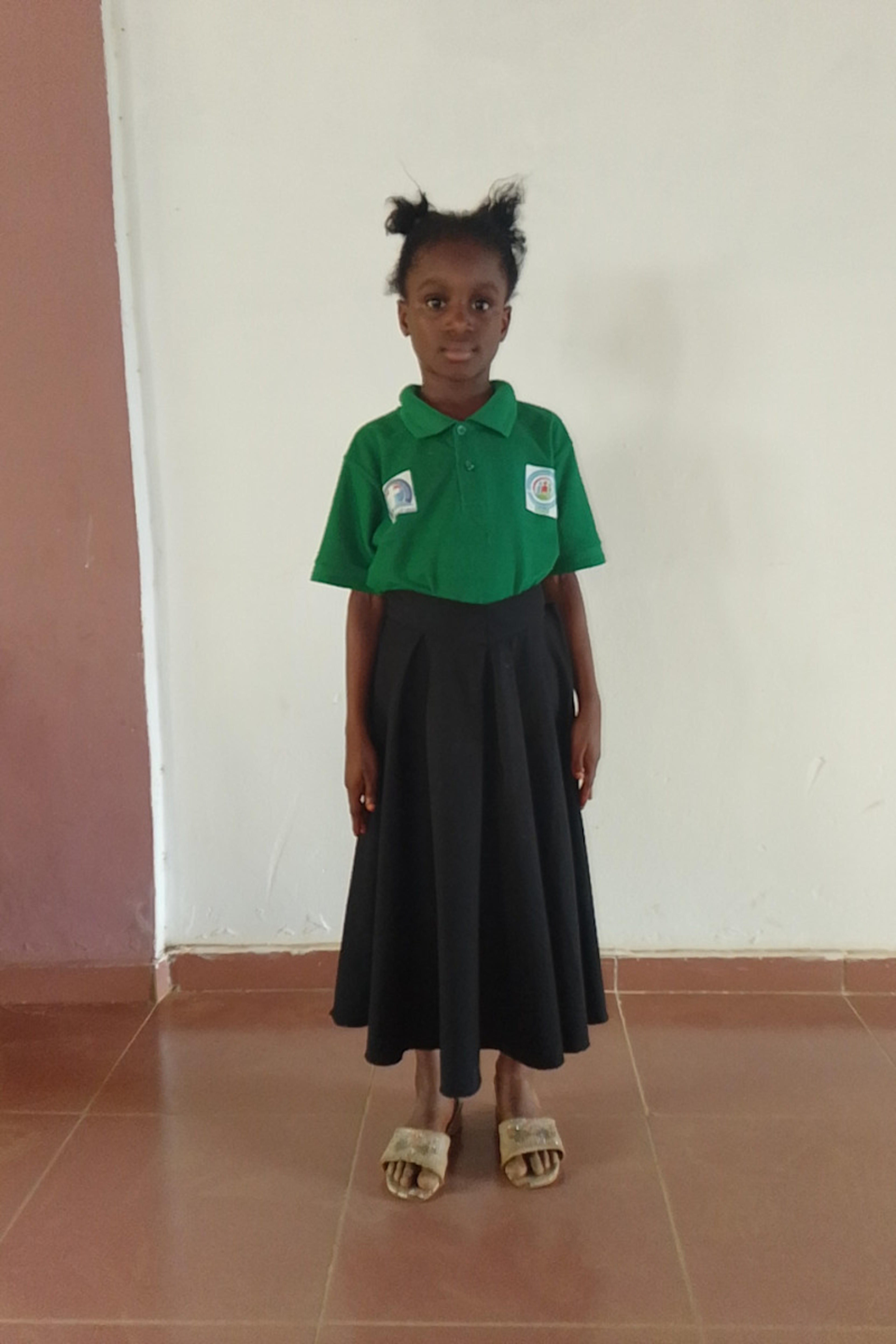 An unsponsored girl named Idaya from Togo who lives in an AIDS-affected area, is vulnerable to exploitation and has waited 597 days for a sponsor.