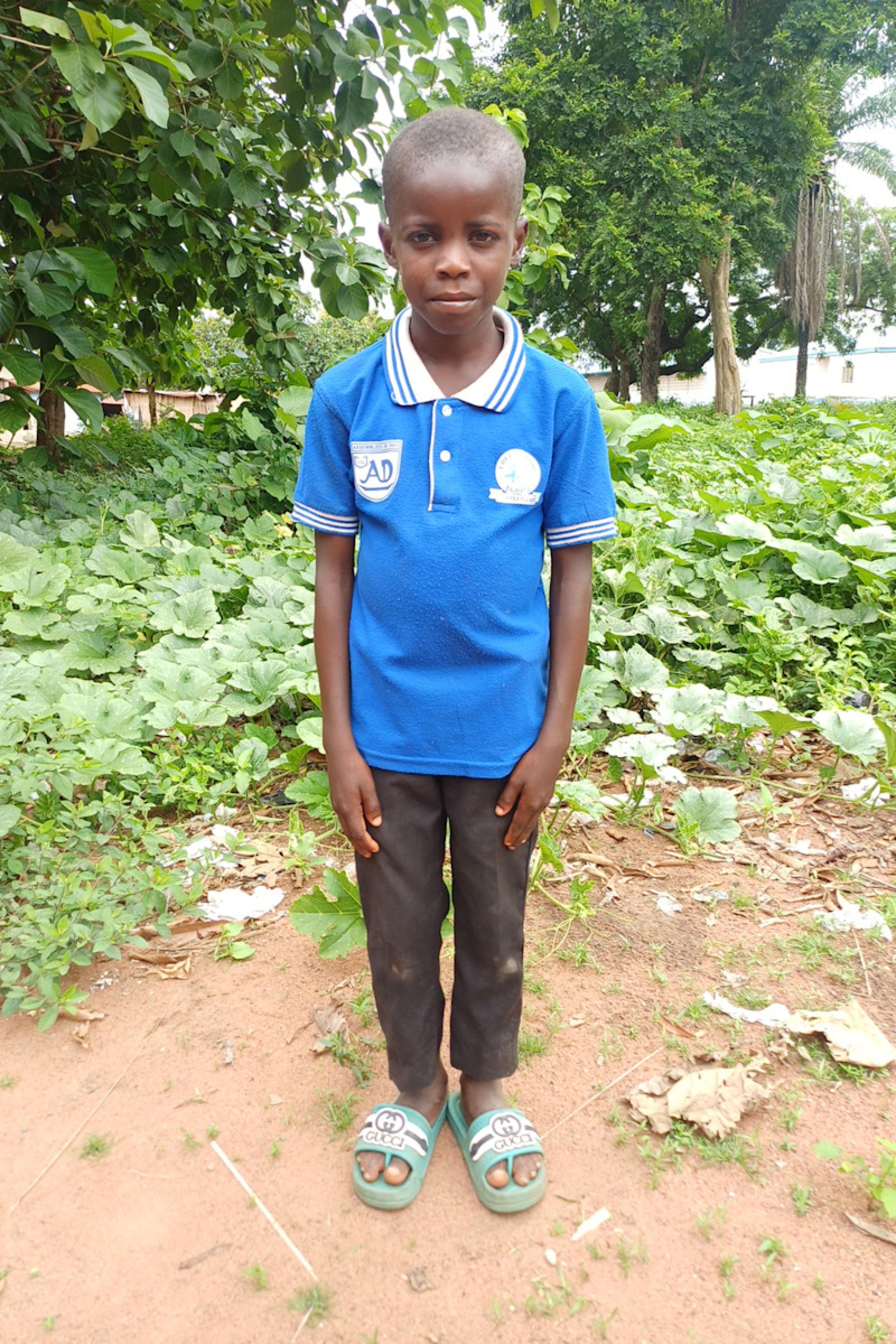 An unsponsored boy named Emmanuel from Togo who lives in an AIDS-affected area, is vulnerable to exploitation and has waited 323 days for a sponsor.