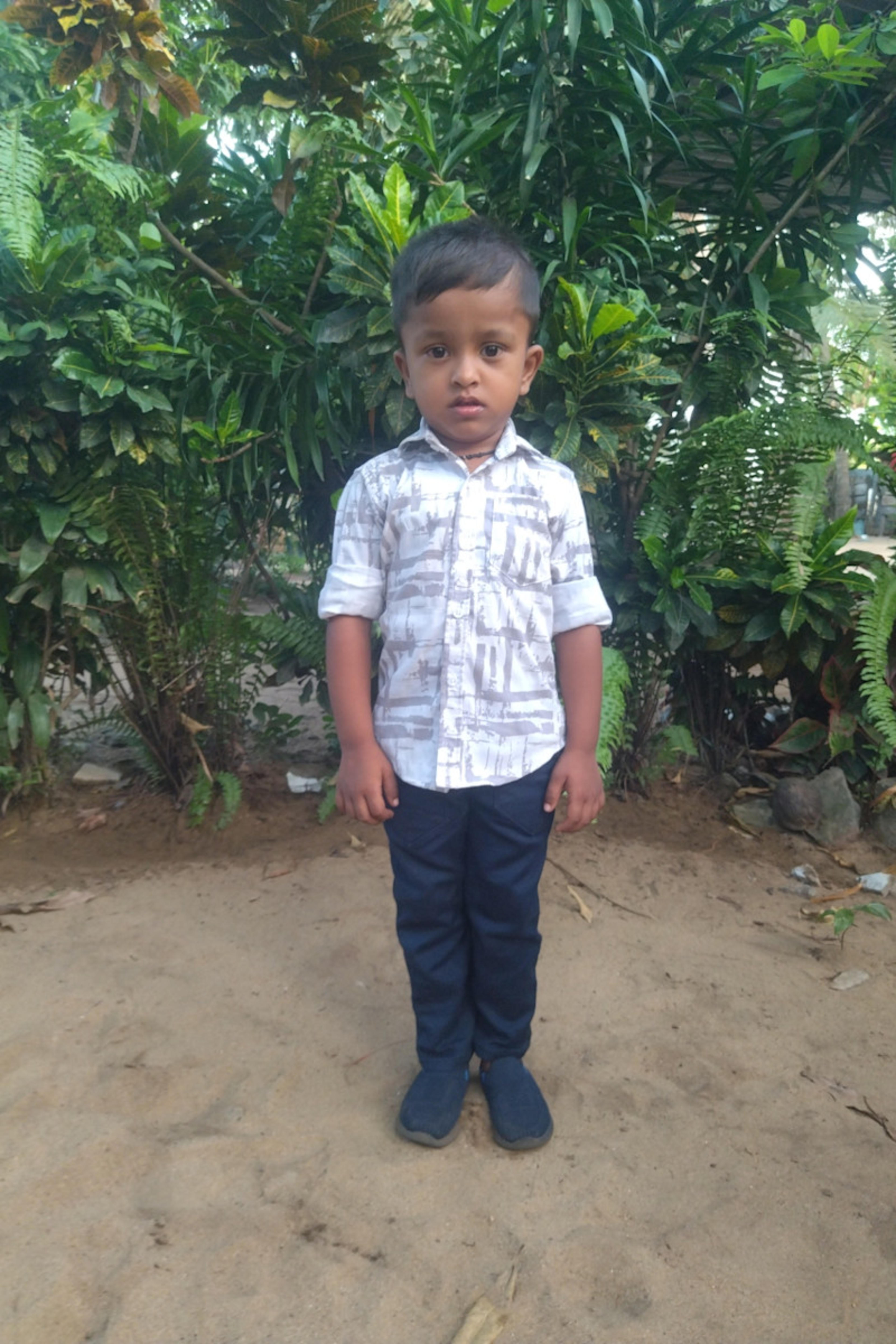 An unsponsored boy named Ashvith from Sri Lanka who has waited 677 days for a sponsor.