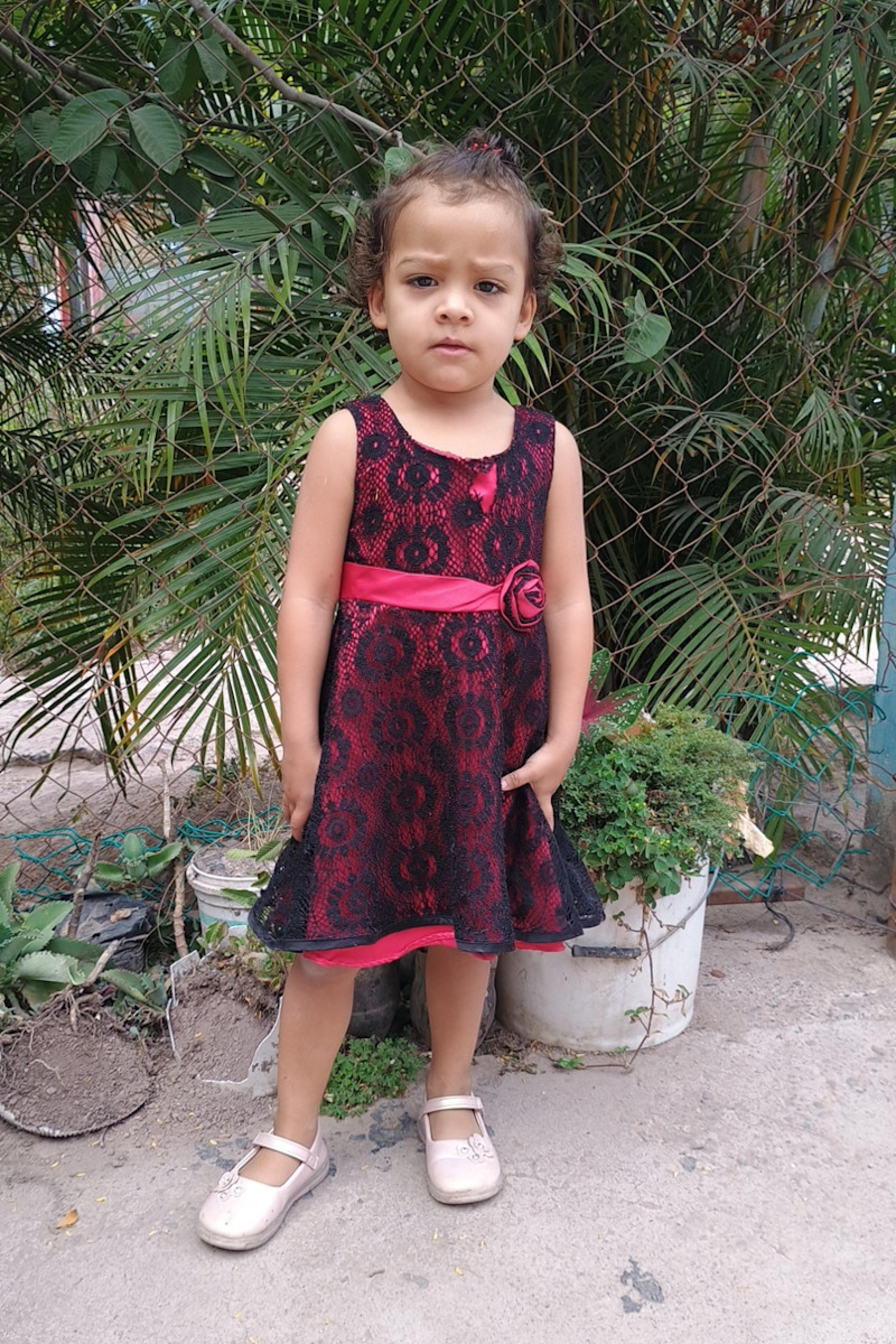 An unsponsored girl named Mia from Honduras who has waited 575 days for a sponsor.