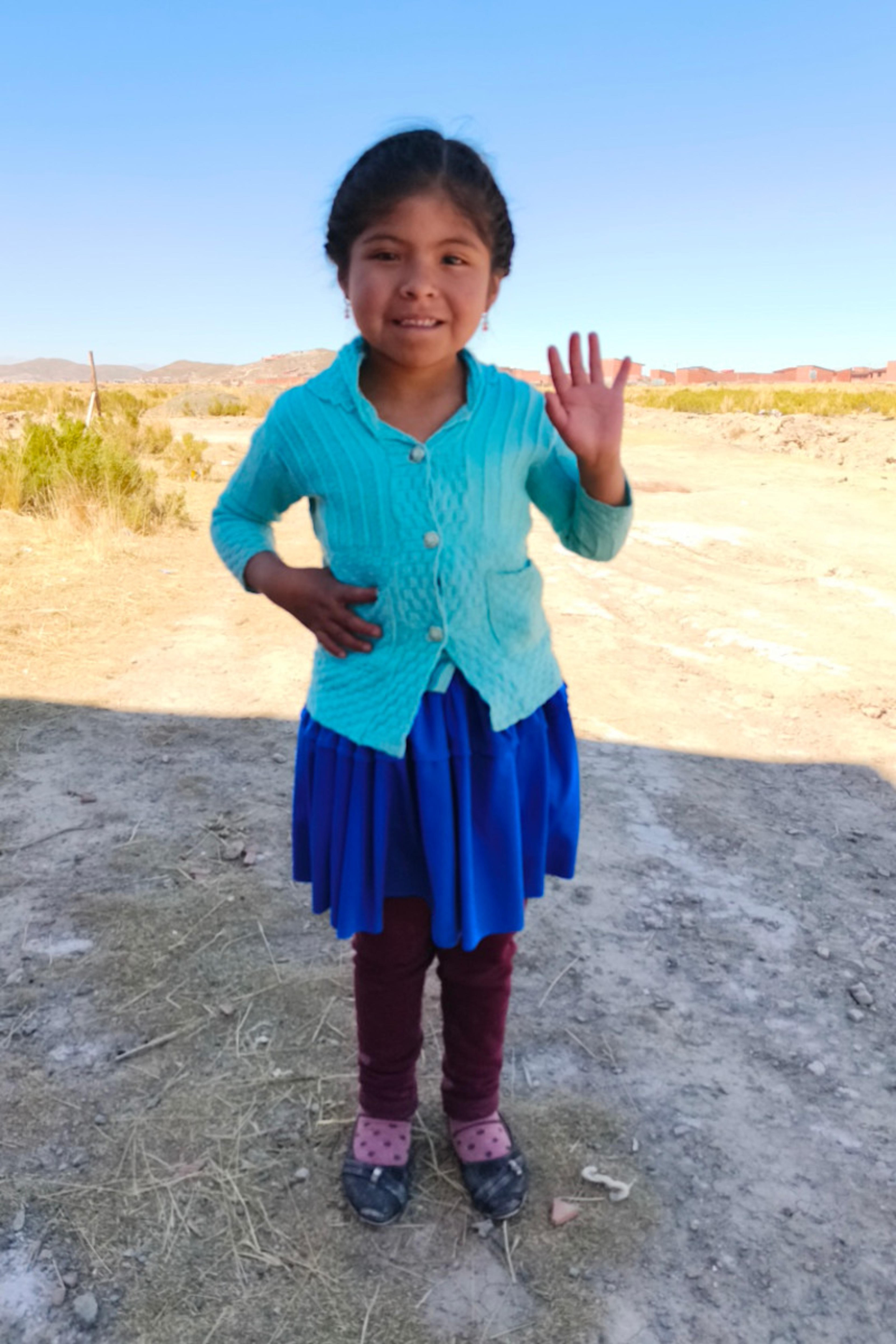 An unsponsored girl named Marisol from Bolivia who has waited 323 days for a sponsor.