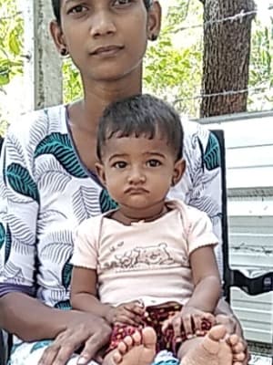 An unsponsored girl with a disability named Sasmika from Sri Lanka who has waited 290 days for a sponsor