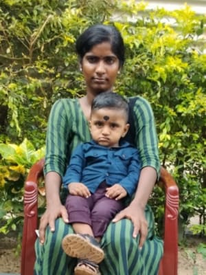 An unsponsored boy named Harshin from Sri Lanka who has waited 519 days for a sponsor
