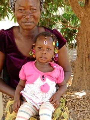 An unsponsored girl named Urielle from Burkina Faso who lives in an AIDS-affected area, is vulnerable to exploitation and has waited 515 days for a sponsor
