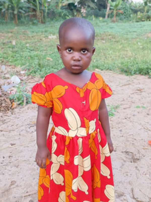 An unsponsored girl named Gift from Uganda who lives in an AIDS-affected area, is vulnerable to exploitation and has waited 445 days for a sponsor