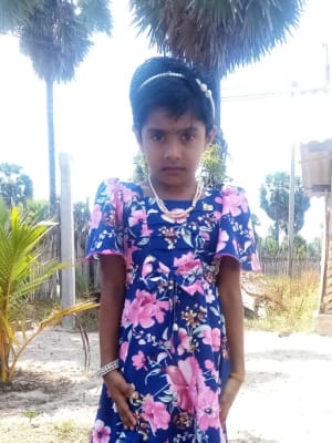 An unsponsored girl named Harhasri from Sri Lanka who has waited 421 days for a sponsor