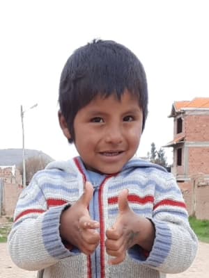An unsponsored boy named Julian from Bolivia who has waited 426 days for a sponsor