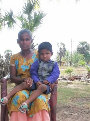 An unsponsored boy named Anushiyan from Sri Lanka who has waited 426 days for a sponsor