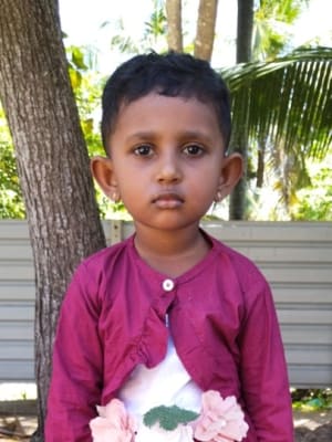 An unsponsored girl named Alaina from Sri Lanka who has waited 385 days for a sponsor