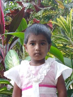 An unsponsored girl with a disability named Erusal from Sri Lanka who has waited 206 days for a sponsor
